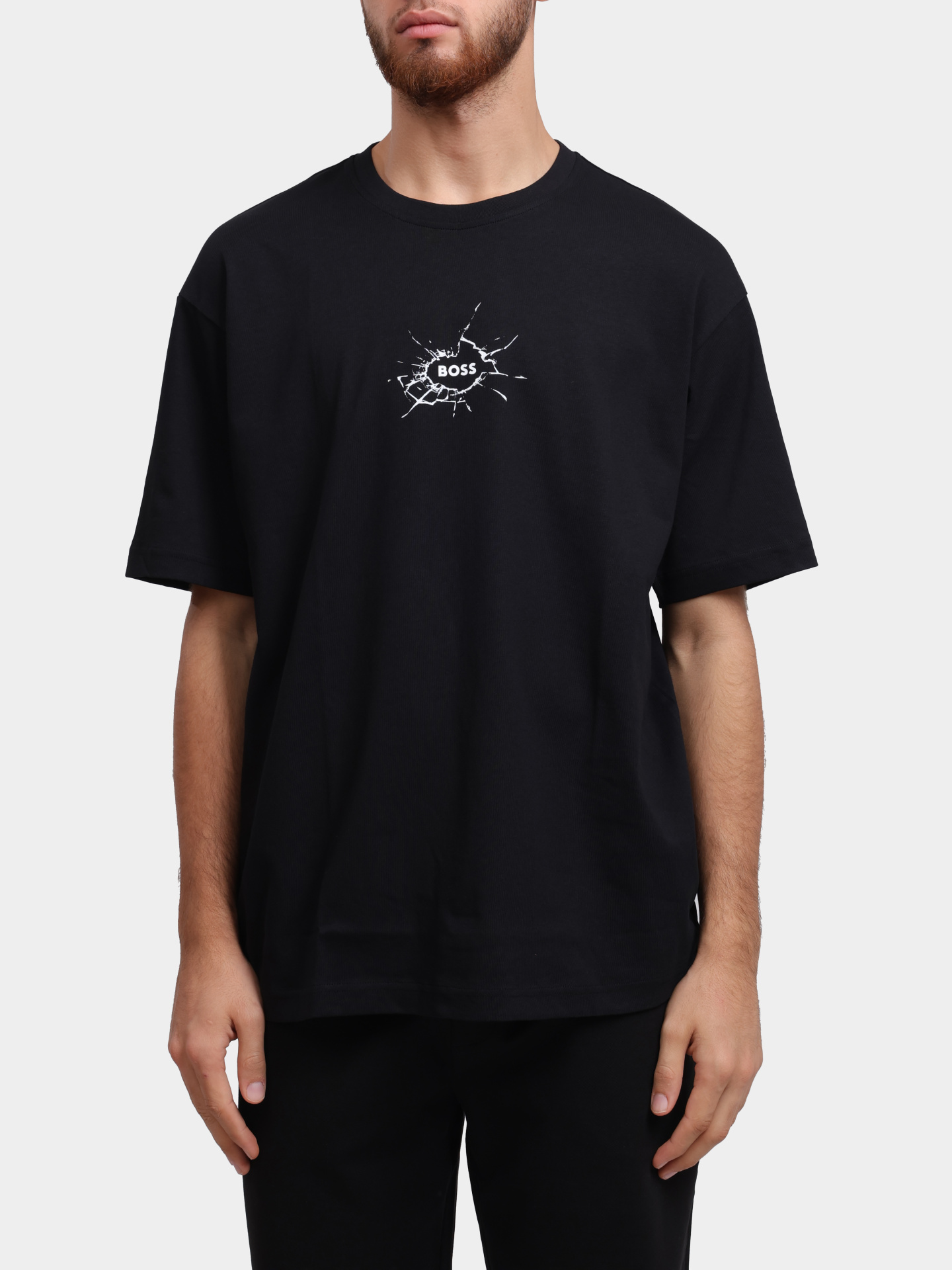 Футболка Boss 50546370 001 хлопковая мужская c логотипом — купить в интернет-магазине Verdistore