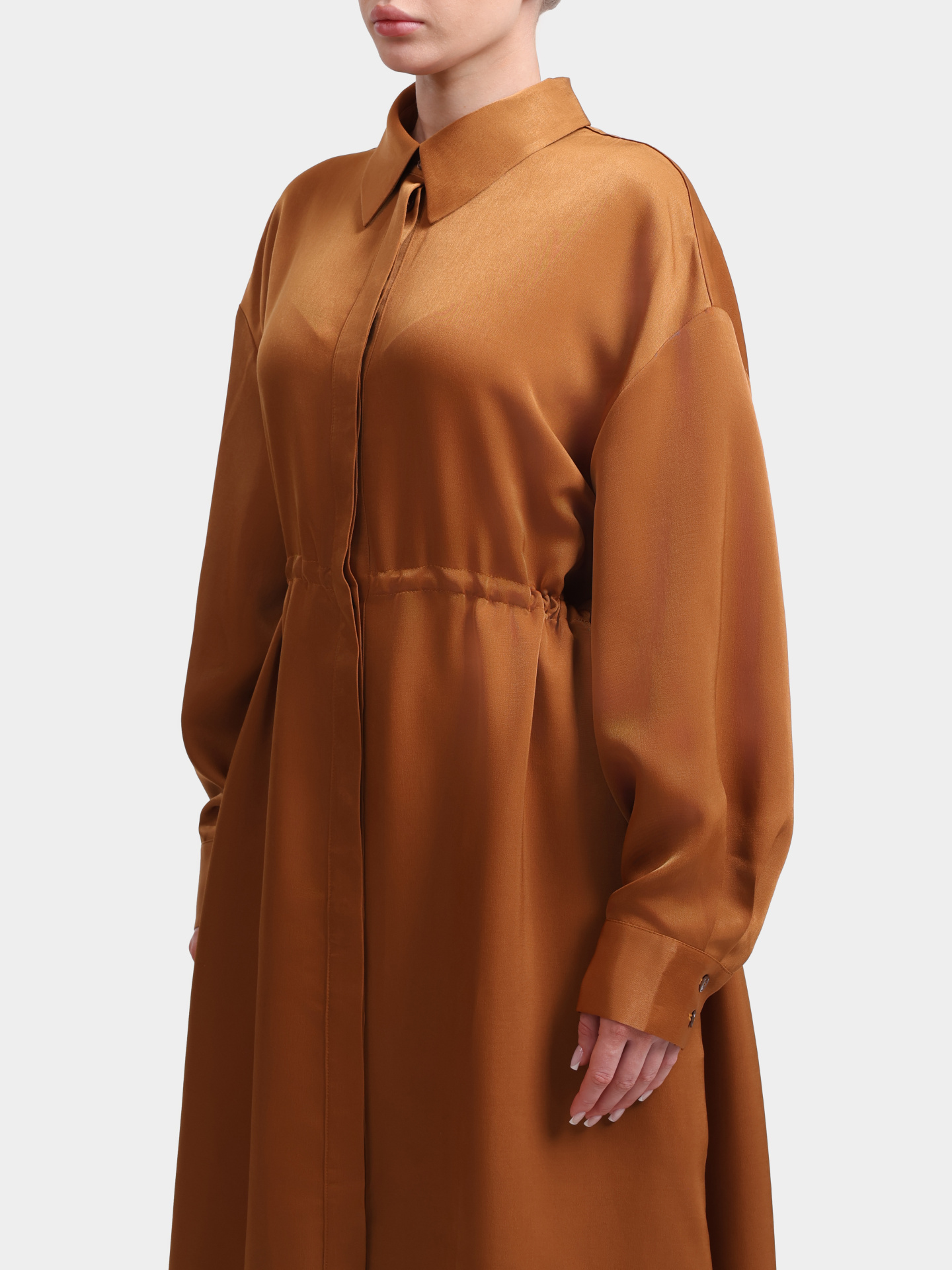 Платье Re Vera 26-23-2385 596 коричневое женское с разрезами — купить в интернет-магазине Verdistore