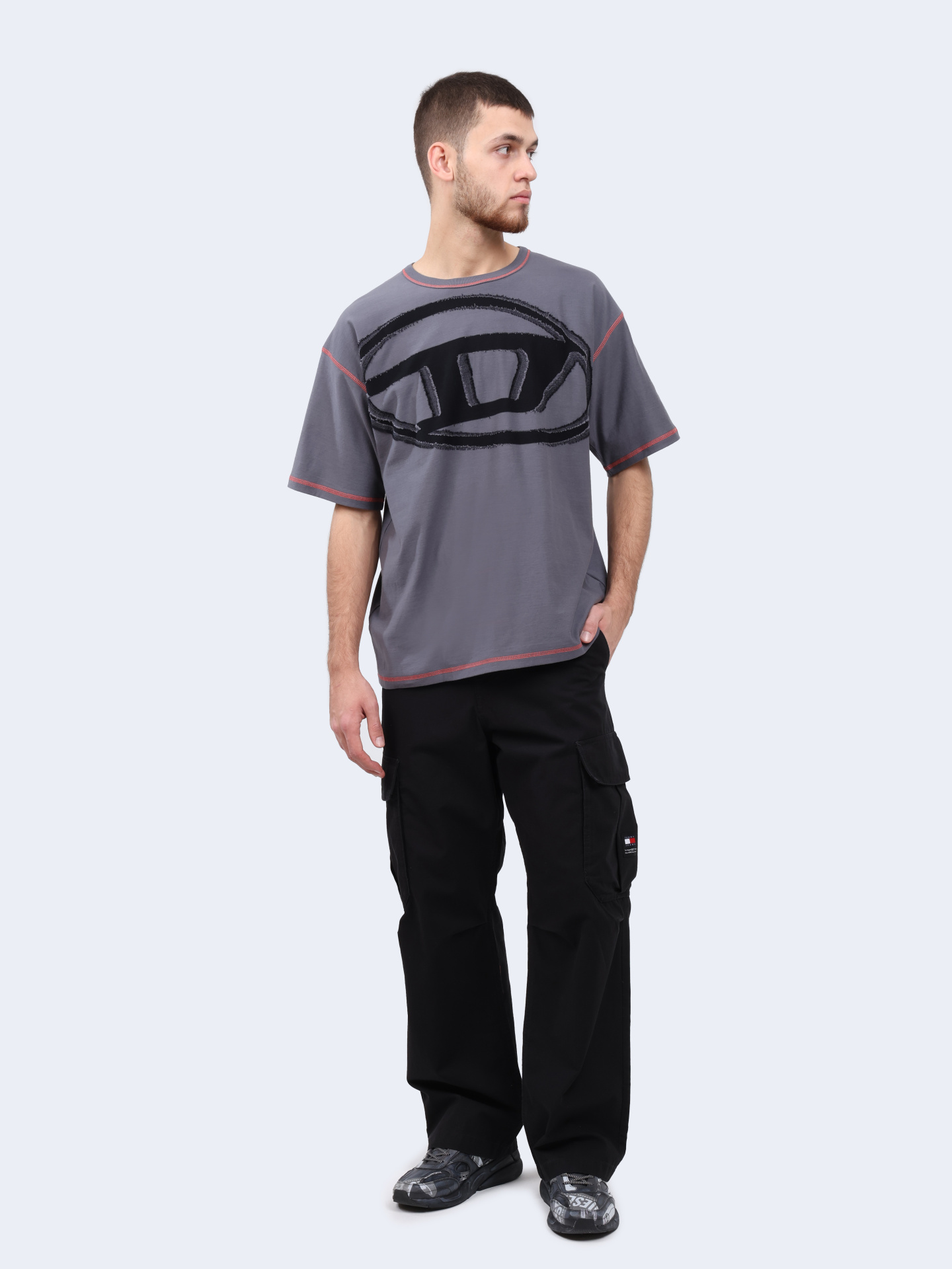 Футболка Diesel A161850GIAS9DV хлопковая мужская с логотипом — купить в интернет-магазине Verdistore