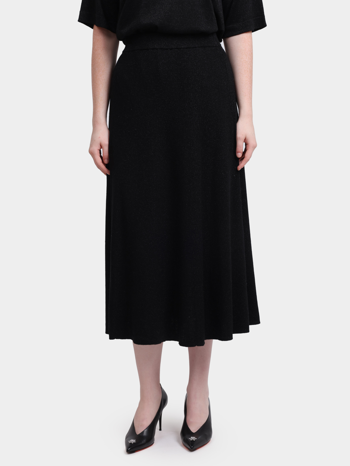 Юбка Re Vera 56W-13-1992 черная женская — купить в интернет-магазине Verdistore