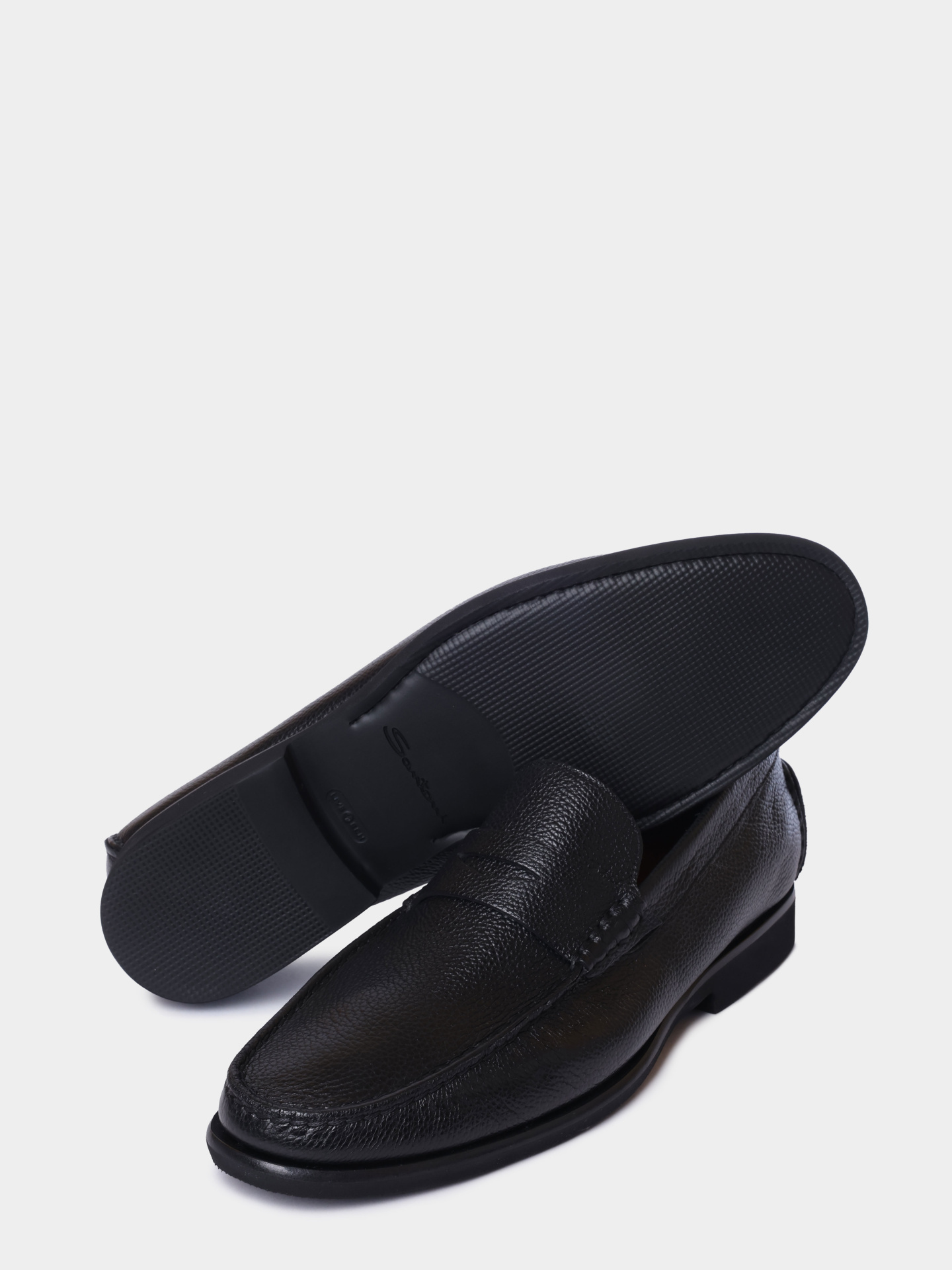 Лоферы Santoni MCPG02681LI1SSDSN01 кожаные мужские — купить в интернет-магазине Verdistore