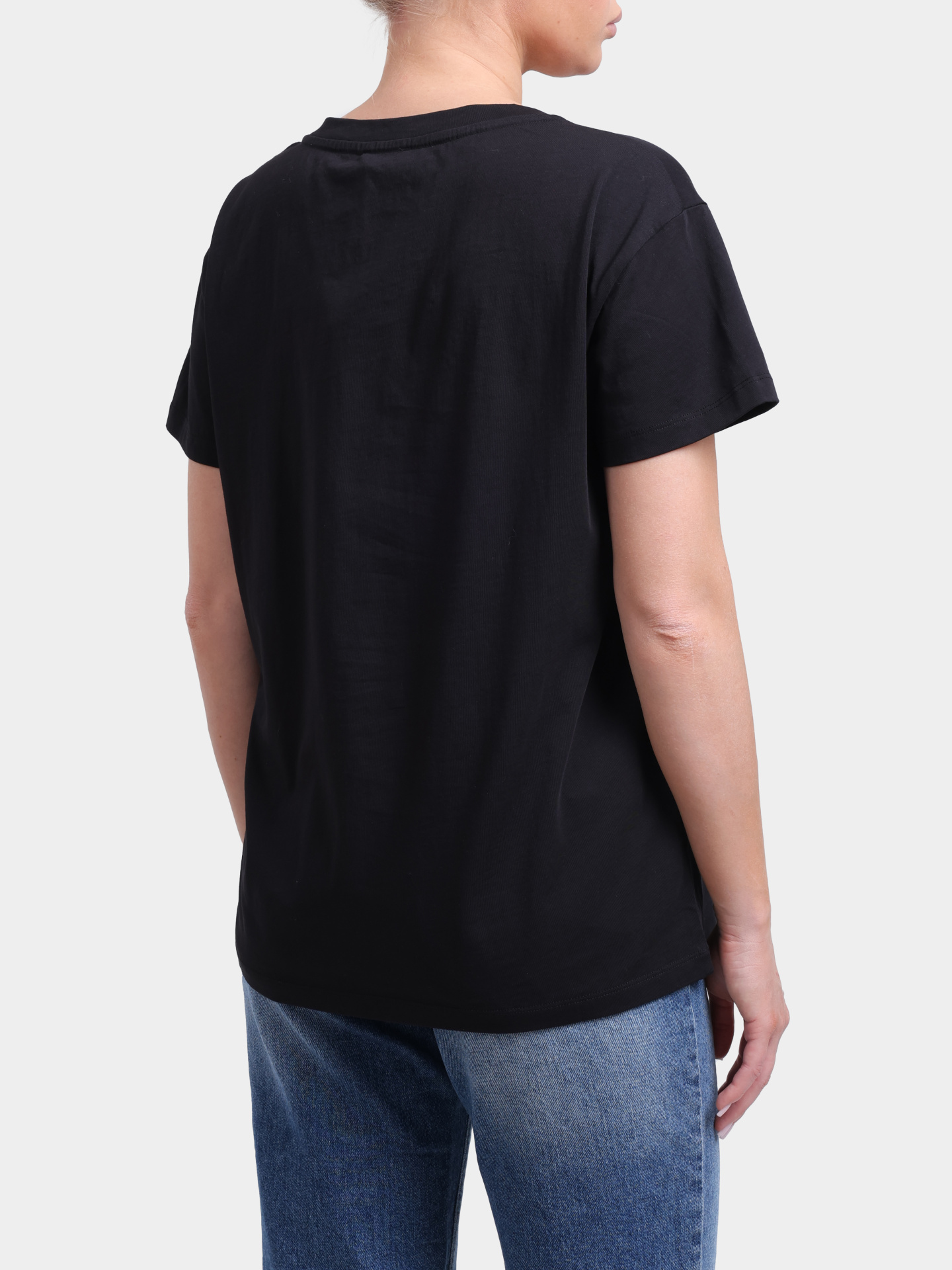 Футболка Liu-Jo TF5279 JS003 M9774 черная женская из хлопка — купить в интернет-магазине Verdistore