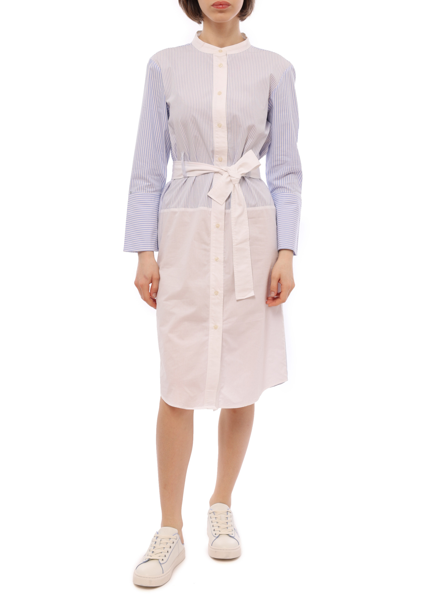 Платье-рубашка Armani Exchange 3GYA39 хлопковое женское в полоску — купить в интернет-магазине Verdistore