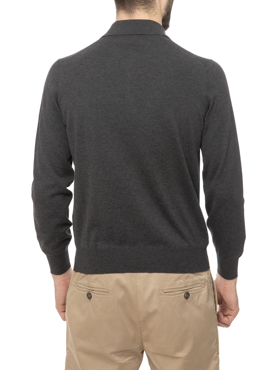 Джемпер Brunello Cucinelli M29800135 C0182 темно-серый мужской из хлопка — купить в интернет-магазине Verdistore
