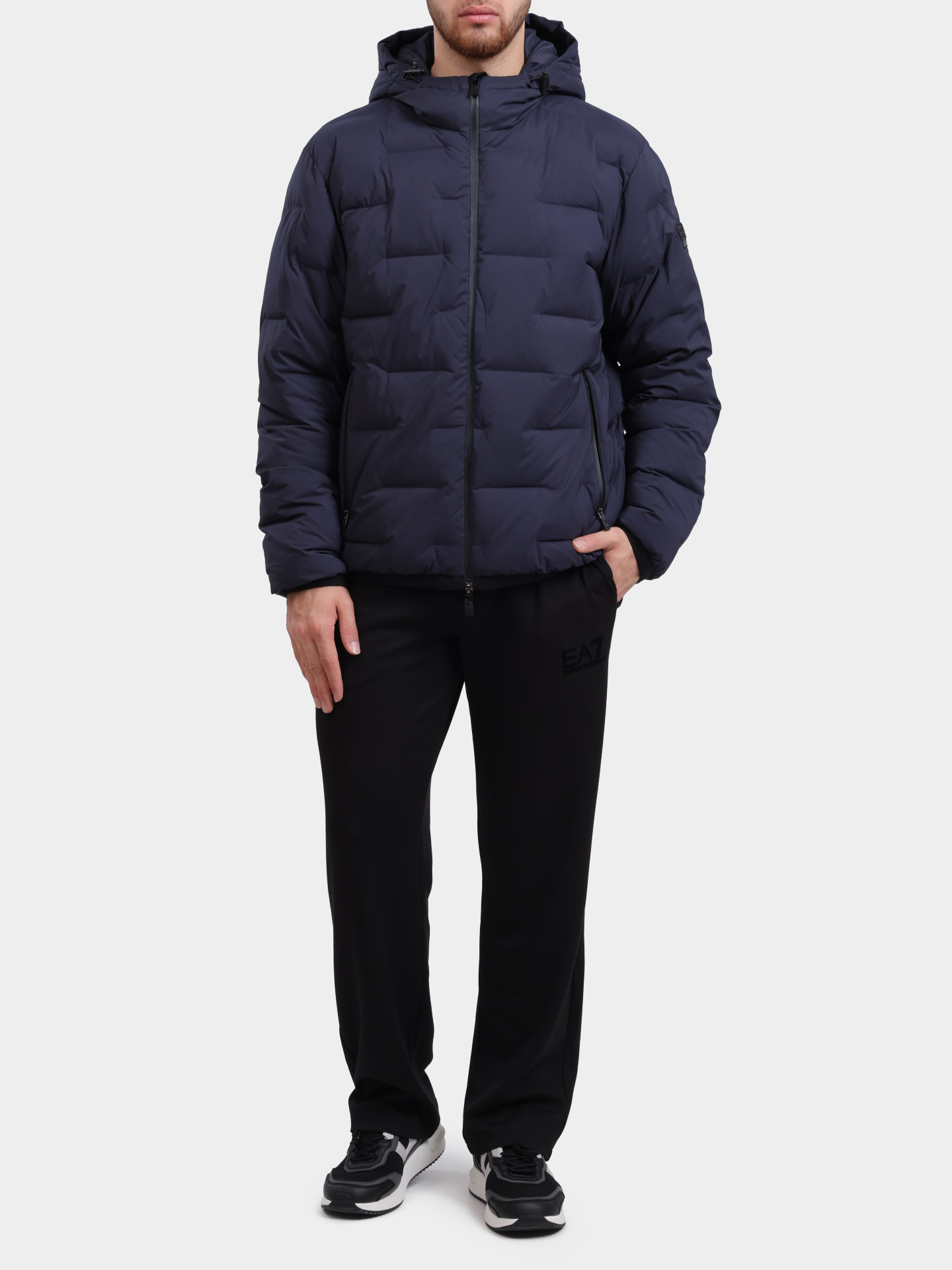 Куртка EA7 6DPB64 PNHHZ синяя мужская с капюшоном — купить в интернет-магазине Verdistore