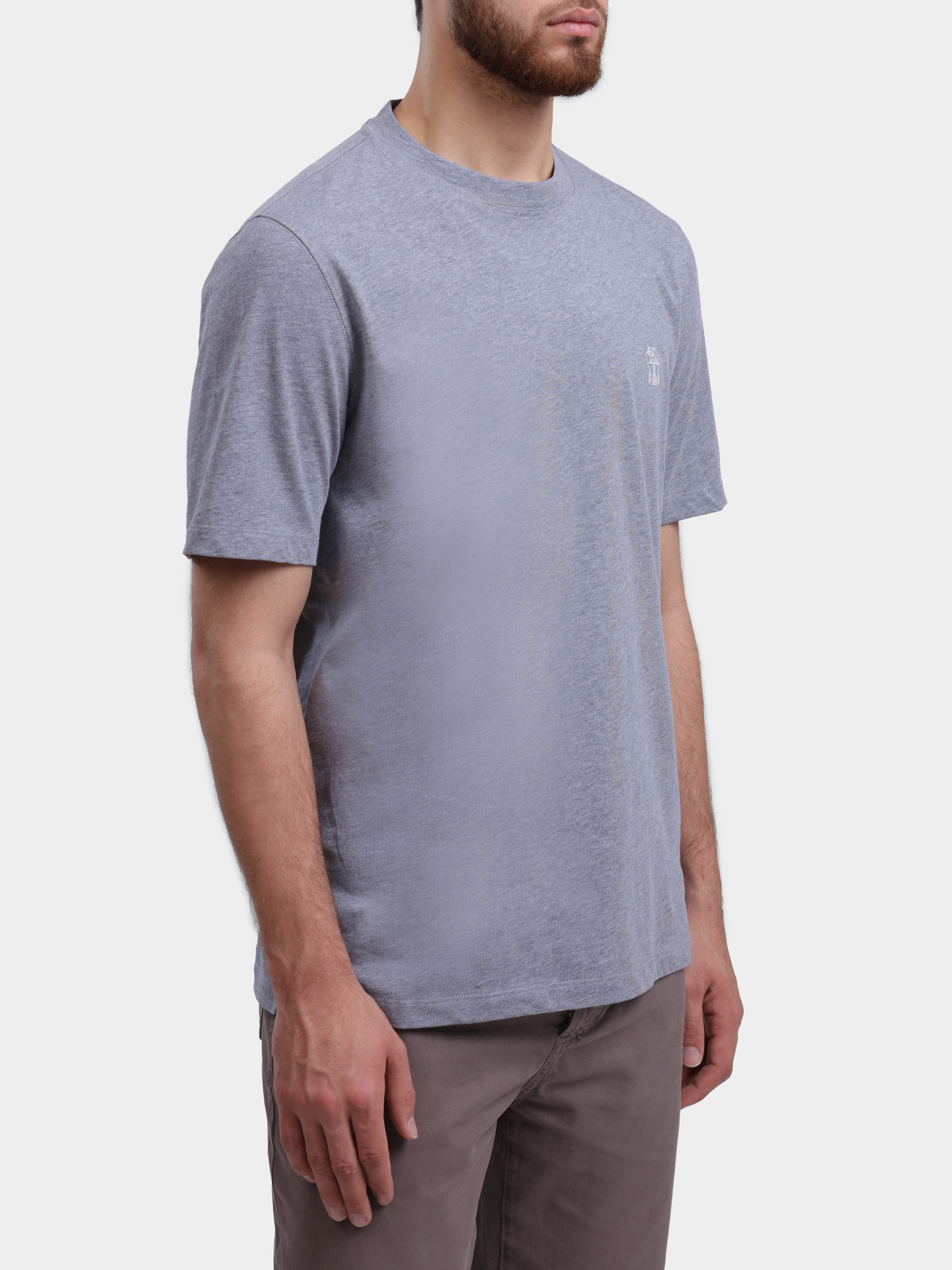 Футболка Brunello Cucinelli M0B138440 CY918 серая мужская — купить в интернет-магазине Verdistore