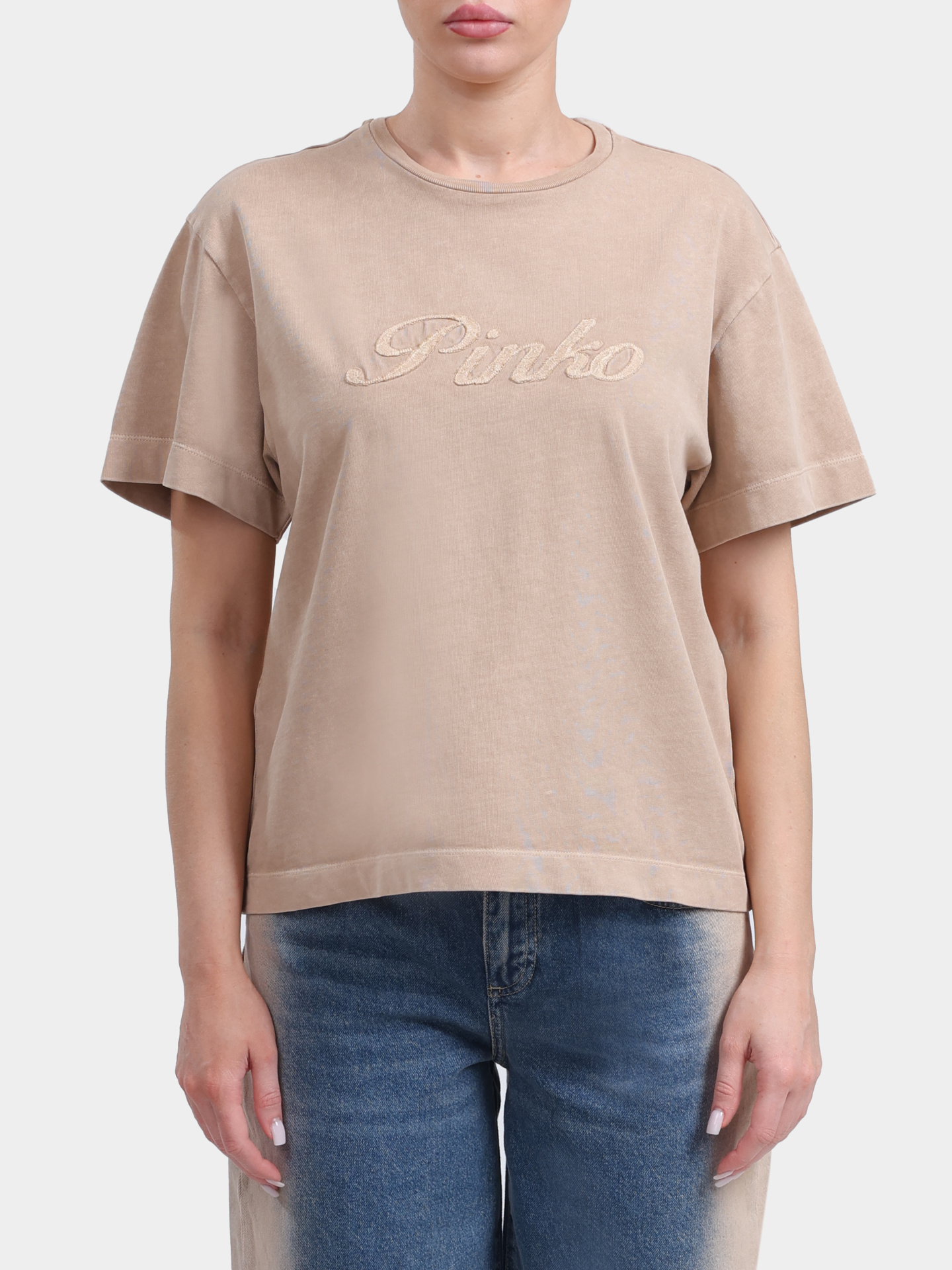 Футболка Pinko 106575 A36T C36 с рельефным логотипом женская — купить в интернет-магазине Verdistore