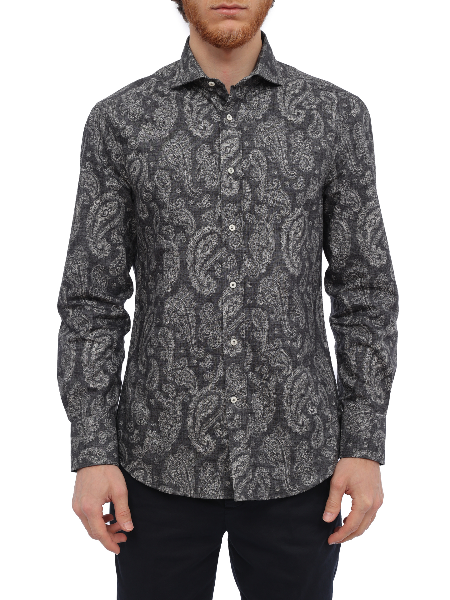 Рубашка Brunello Cucinelli MM6591718 C001 хлопковая мужская — купить в интернет-магазине Verdistore