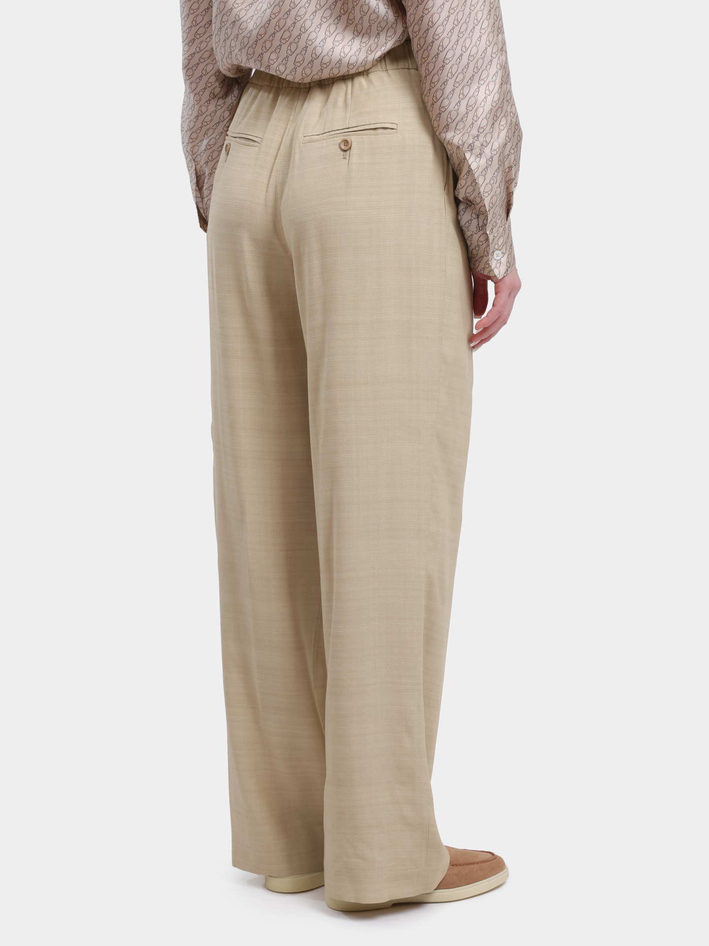 Брюки Herno PT000201D 12876 2000 бежевые женские прямого кроя  — купить в интернет-магазине Verdistore