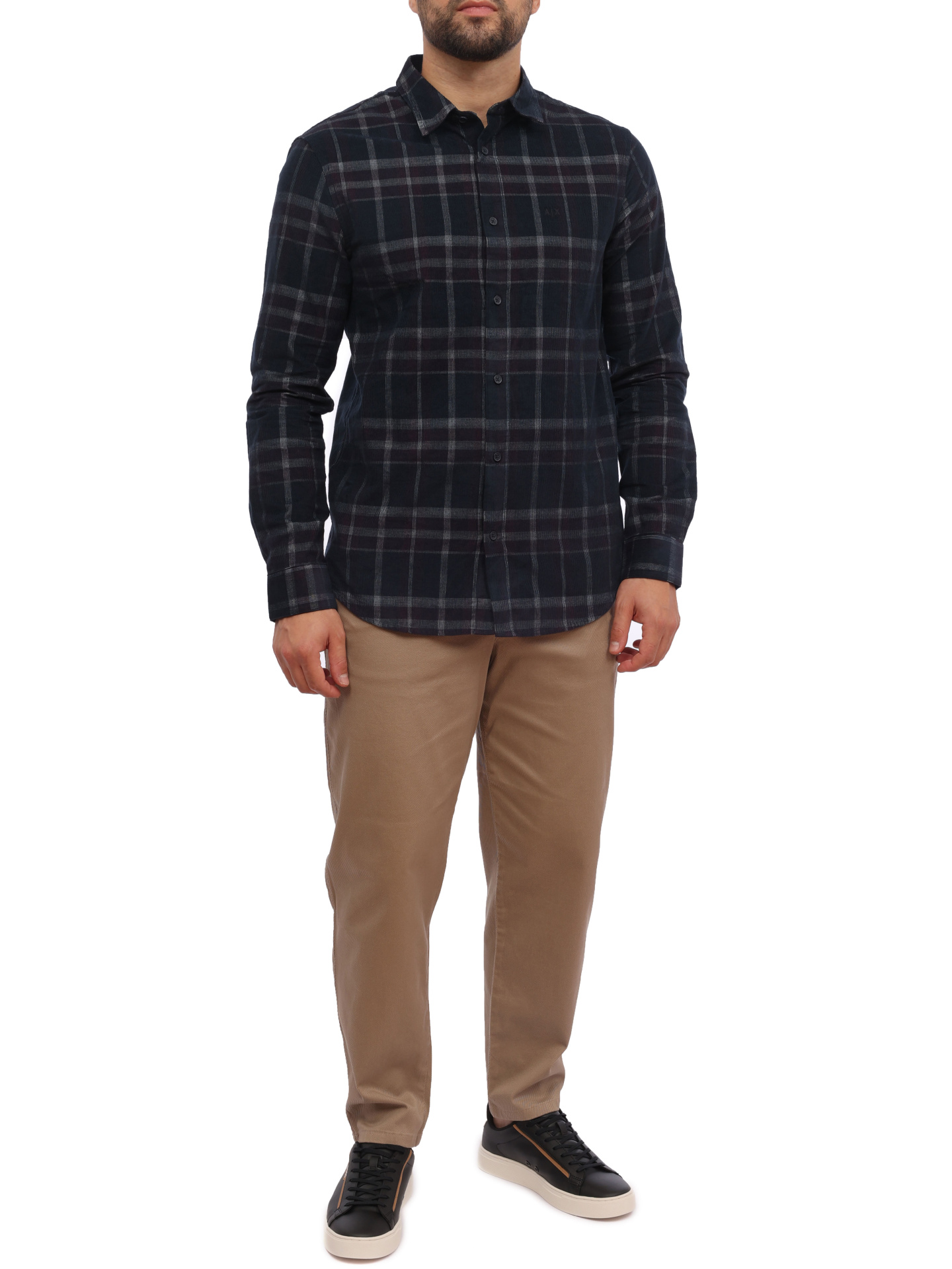 Брюки Armani Exchange 6RZP21 ZN2BZ 1781 бежевые мужские из хлопка — купить в интернет-магазине Verdistore