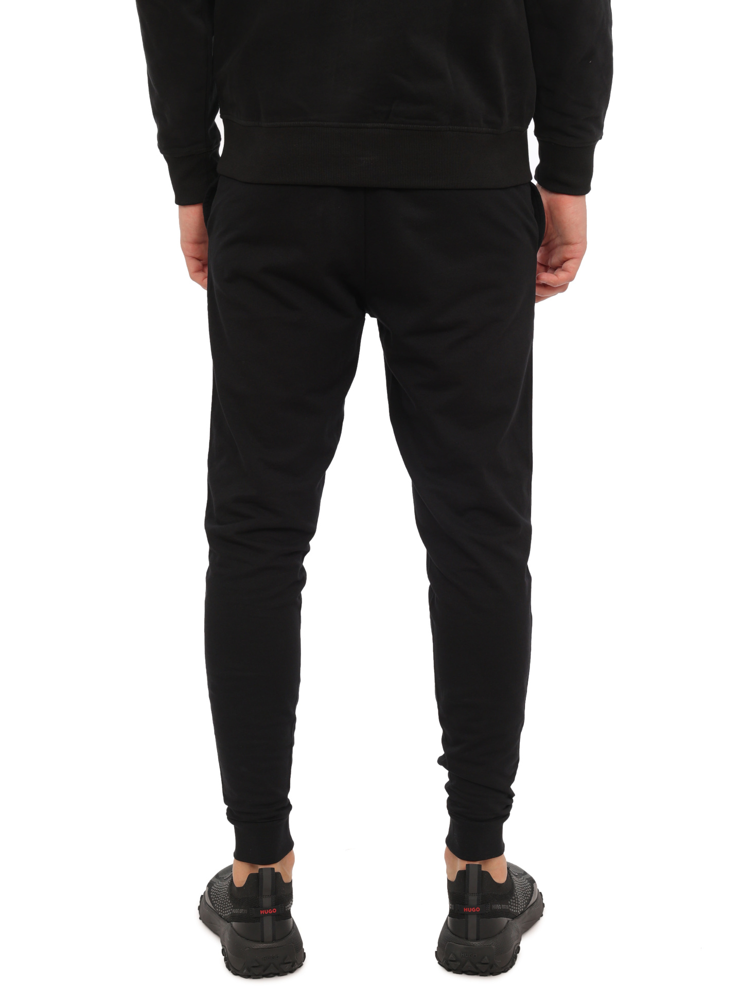 Брюки спортивные Boss 50503078 001 черные мужские с логотипом — купить в интернет-магазине Verdistore