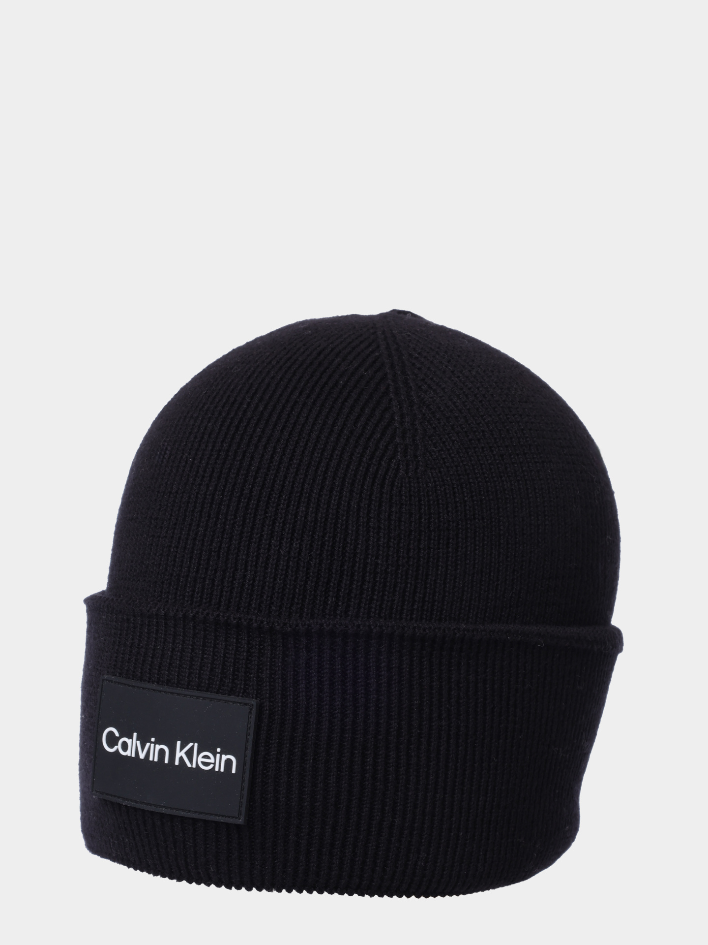Шапка Calvin Klein K50K510986 черная мужская из хлопка — купить в интернет-магазине Verdistore