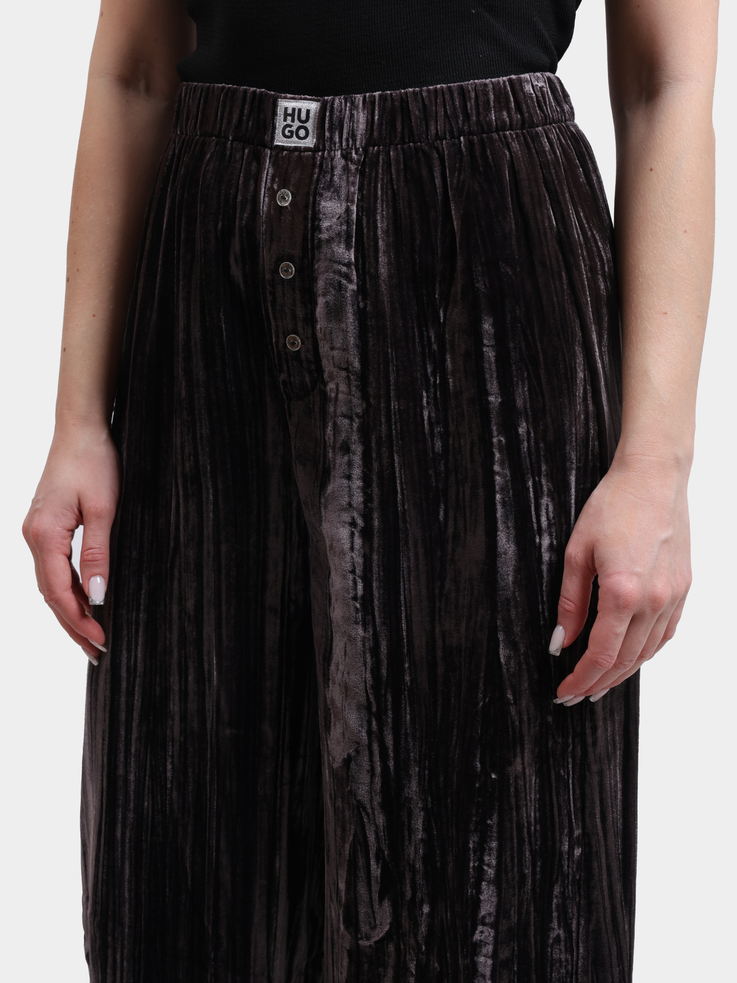 Брюки VELVET_PANTS 10275018 01 50550048 010 черные женские  — купить в интернет-магазине Verdistore