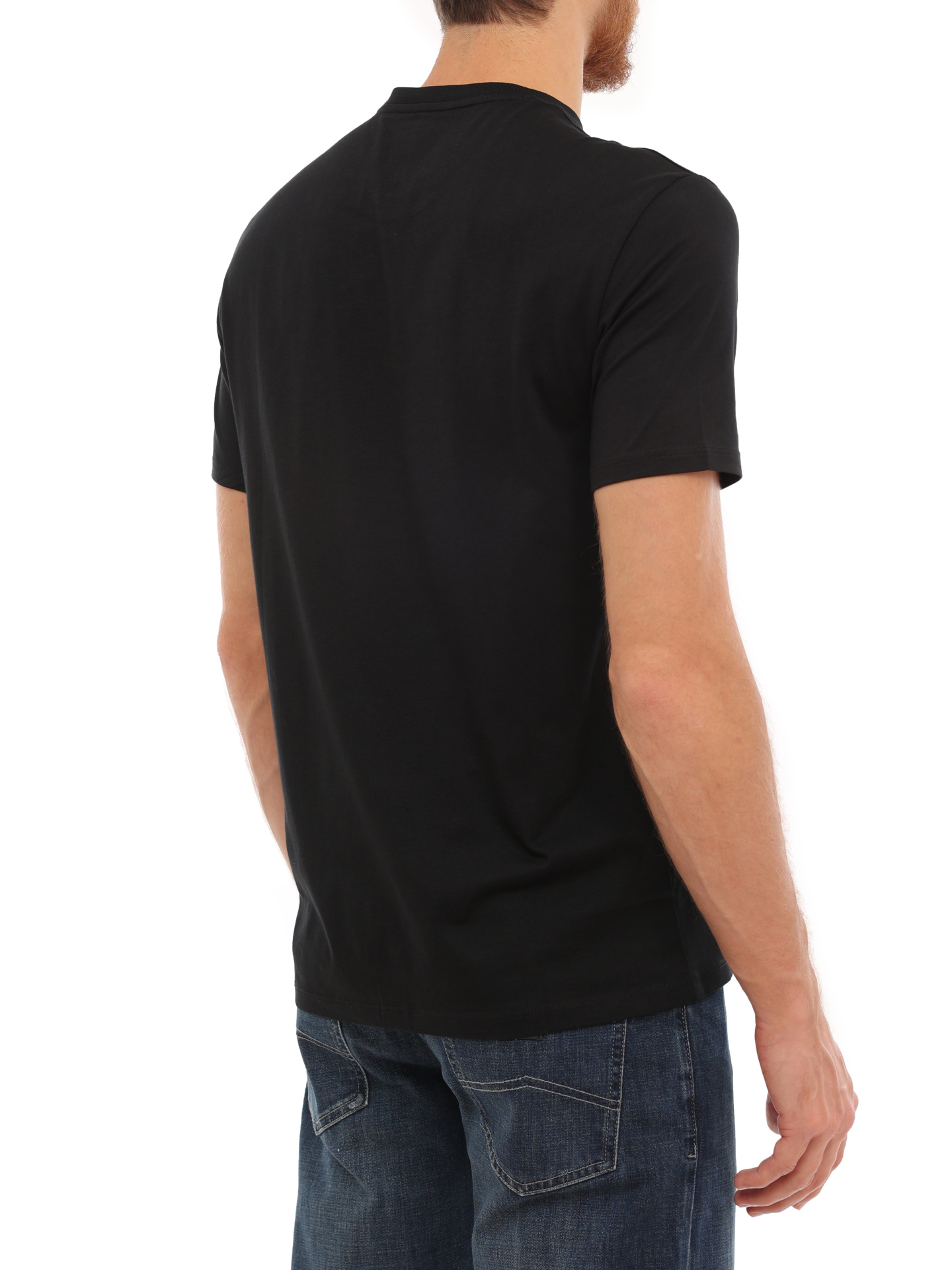 Футболка Armani Exchange 3LZTAA ZJFCZ 1200 черная мужская из хлопка — купить в интернет-магазине Verdistore