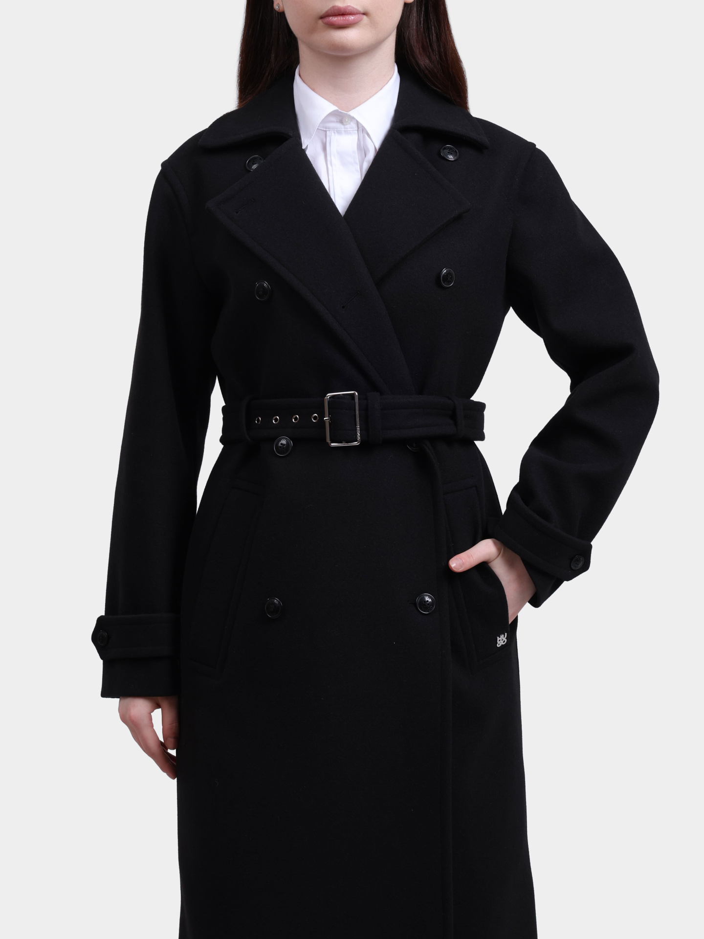 Пальто Hugo 50547616 001 черное женское — купить в интернет-магазине Verdistore