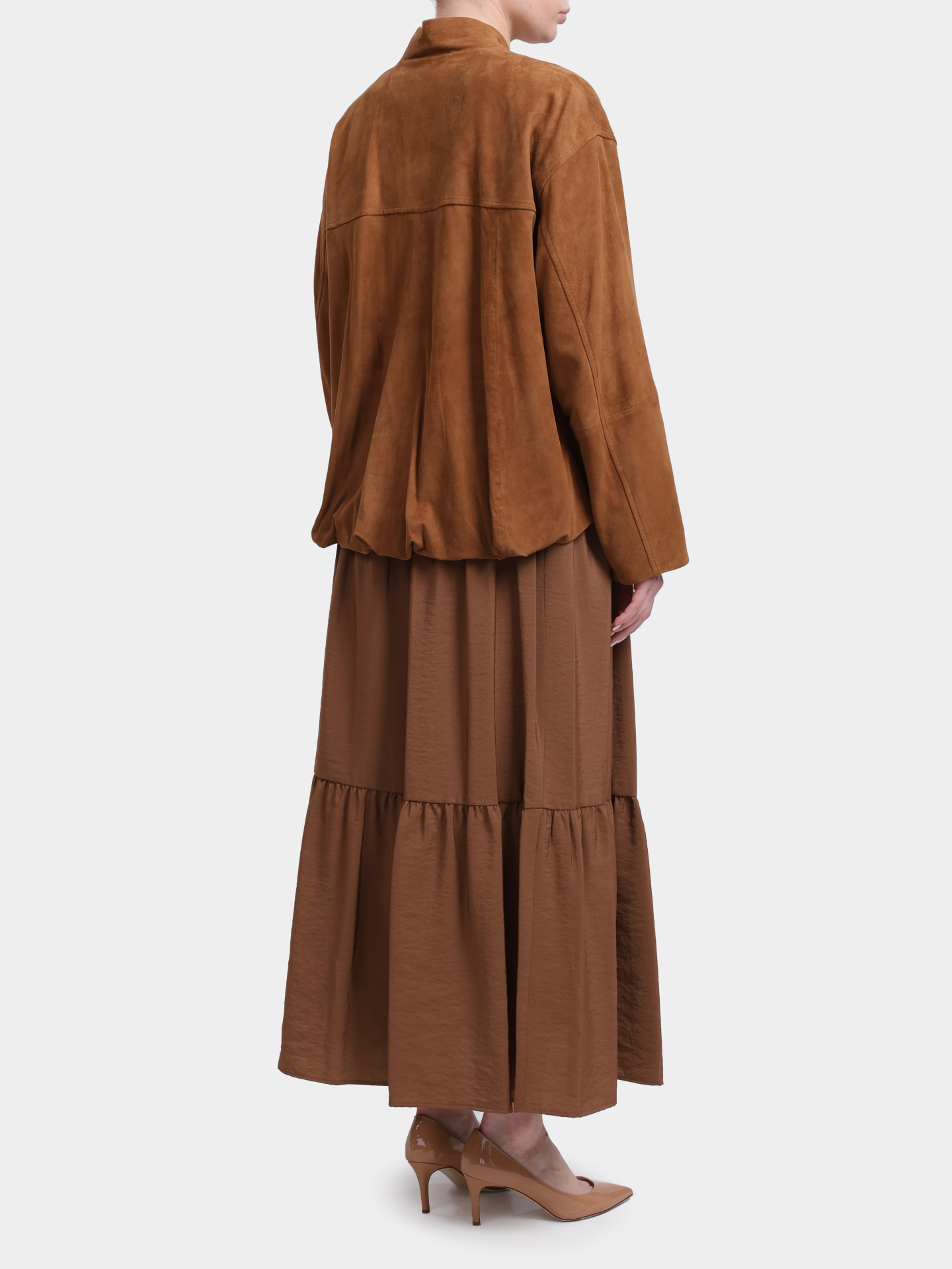 Юбка Marella Sport MLSCIOCCA 003 коричневая женская многоуровневой сборки — купить в интернет-магазине Verdistore