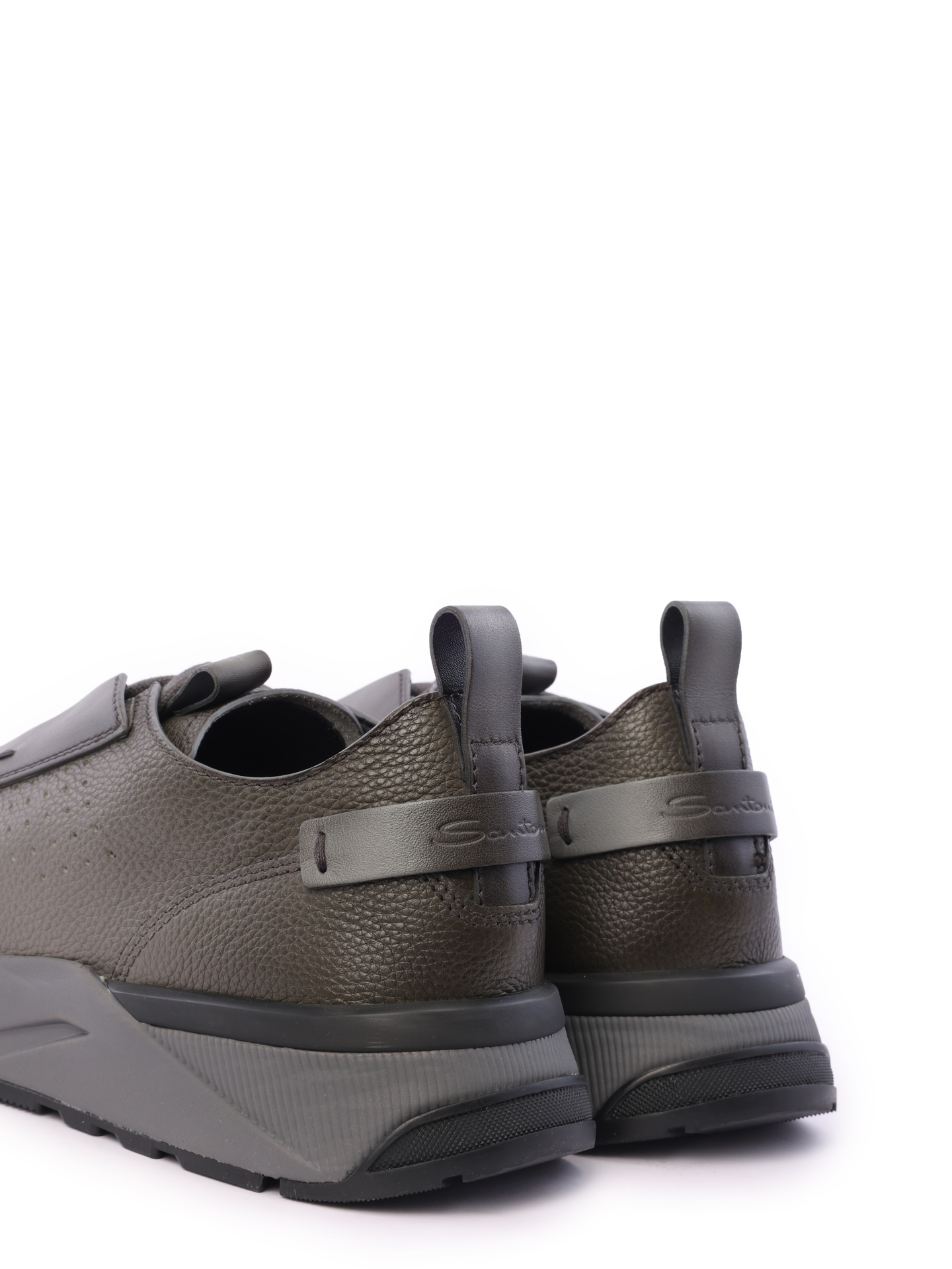 Кроссовки темно-серая кожаные с перфорацией  — купить в интернет-магазине Verdistore