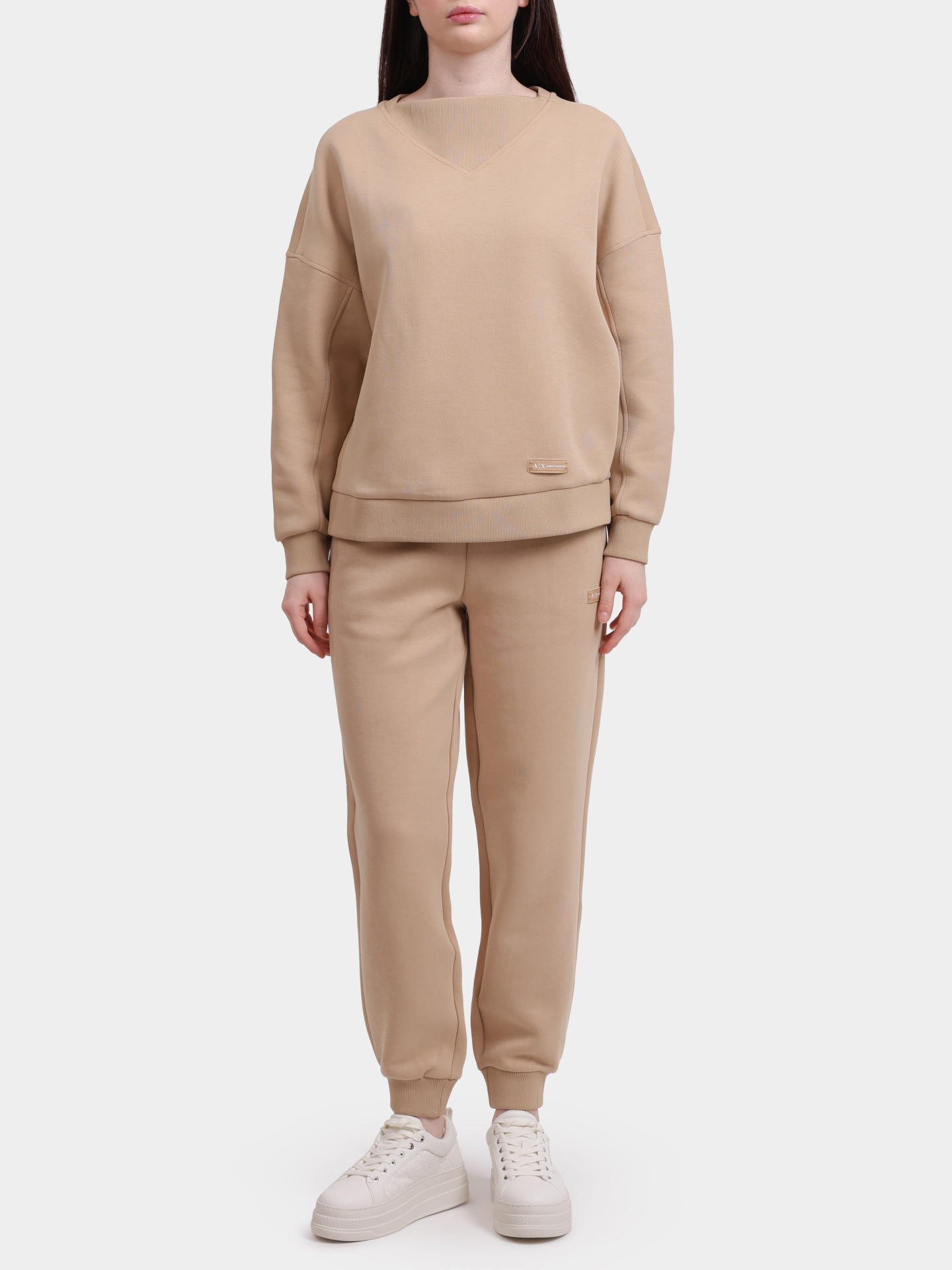 Джоггеры Armani Exchange XW001287 AF16134 U1051 бежевые женские — купить в интернет-магазине Verdistore