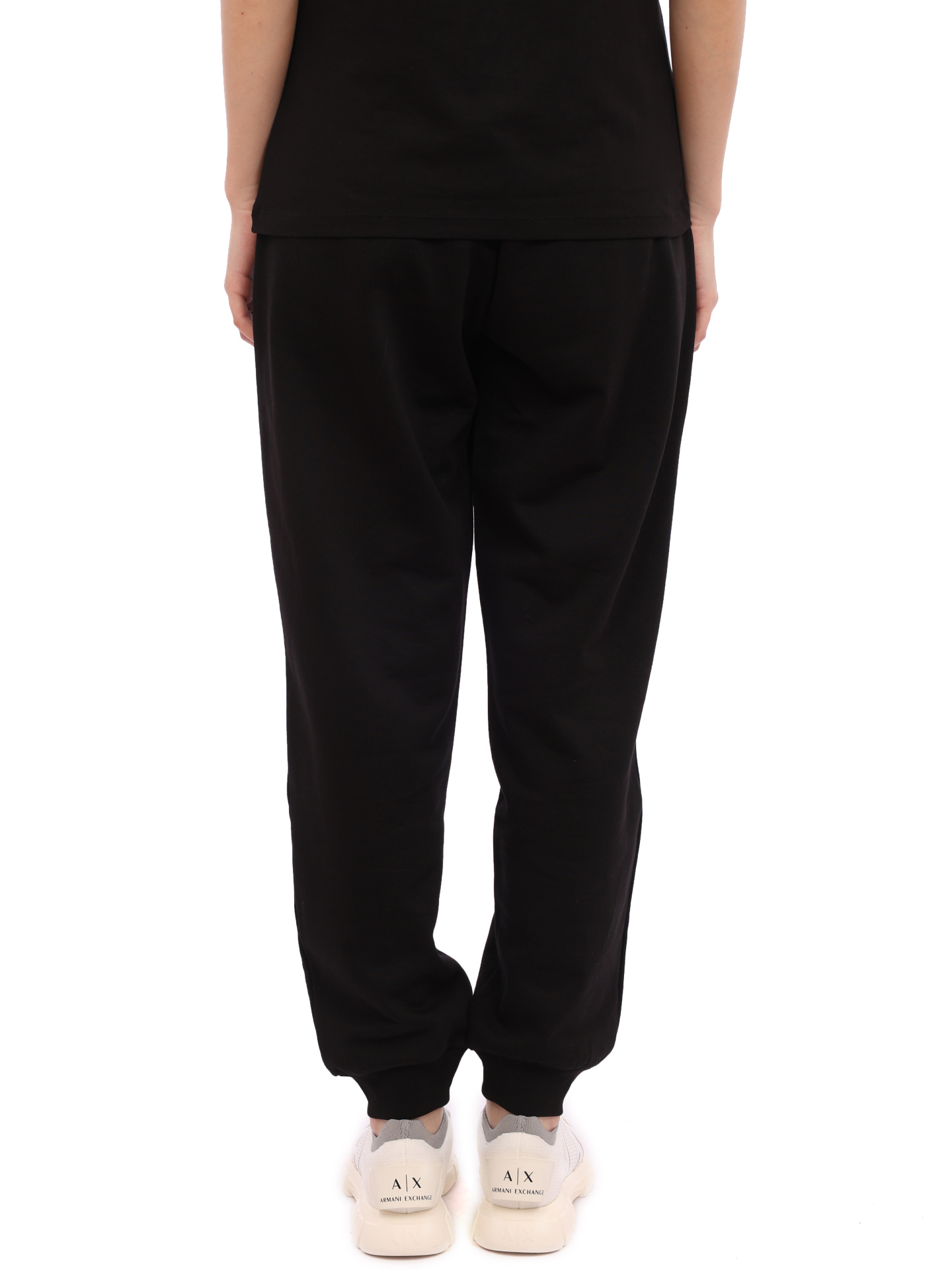 картинка Брюки спортивные Armani Exchange 3RYP88 YJDVZ 1200 черные женские из хлопка от магазина Verdistore