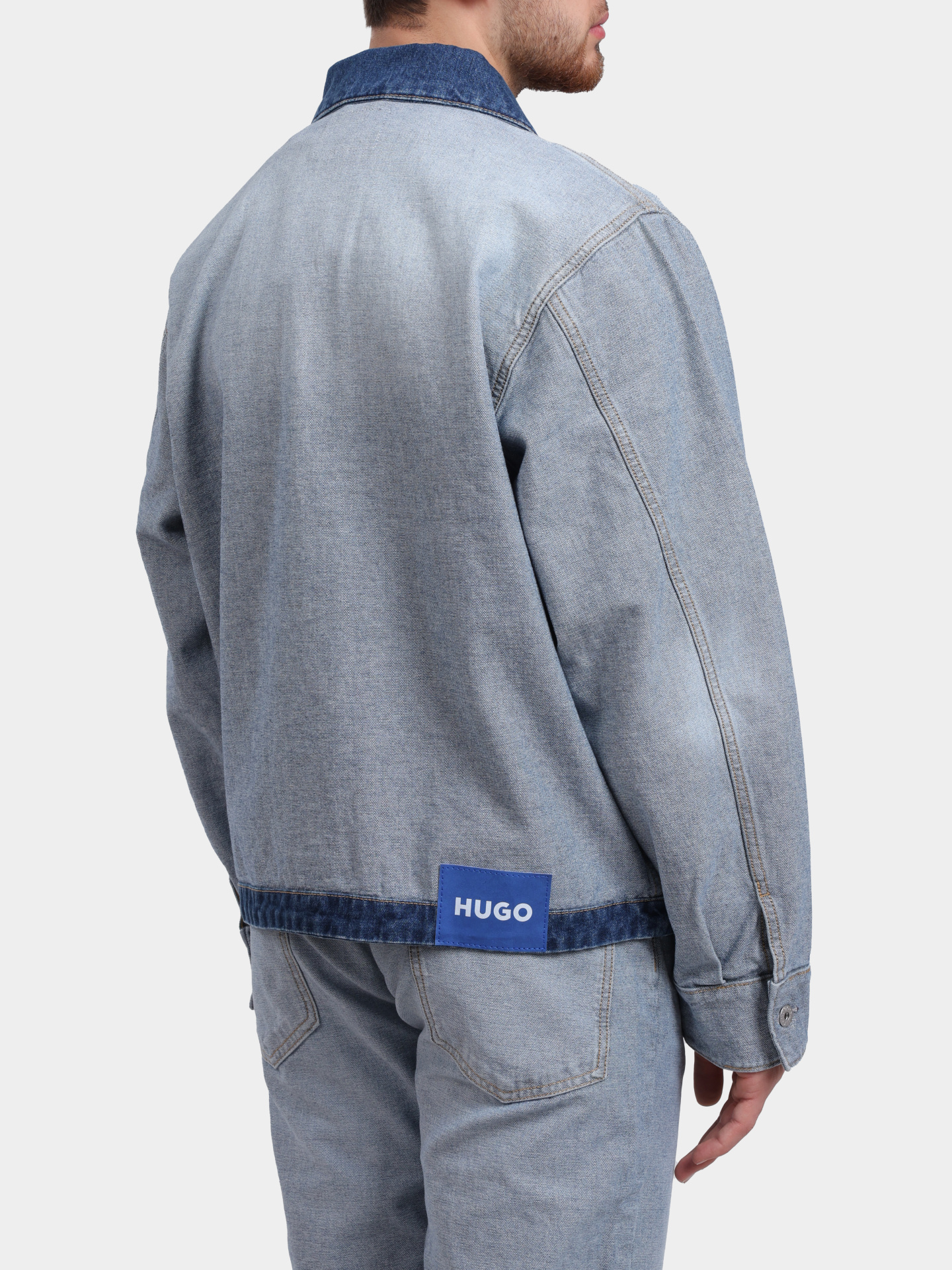 Куртка HUGO BLUE Talian 10274728 01 50553455 459 голубая мужская джинсовая  — купить в интернет-магазине Verdistore