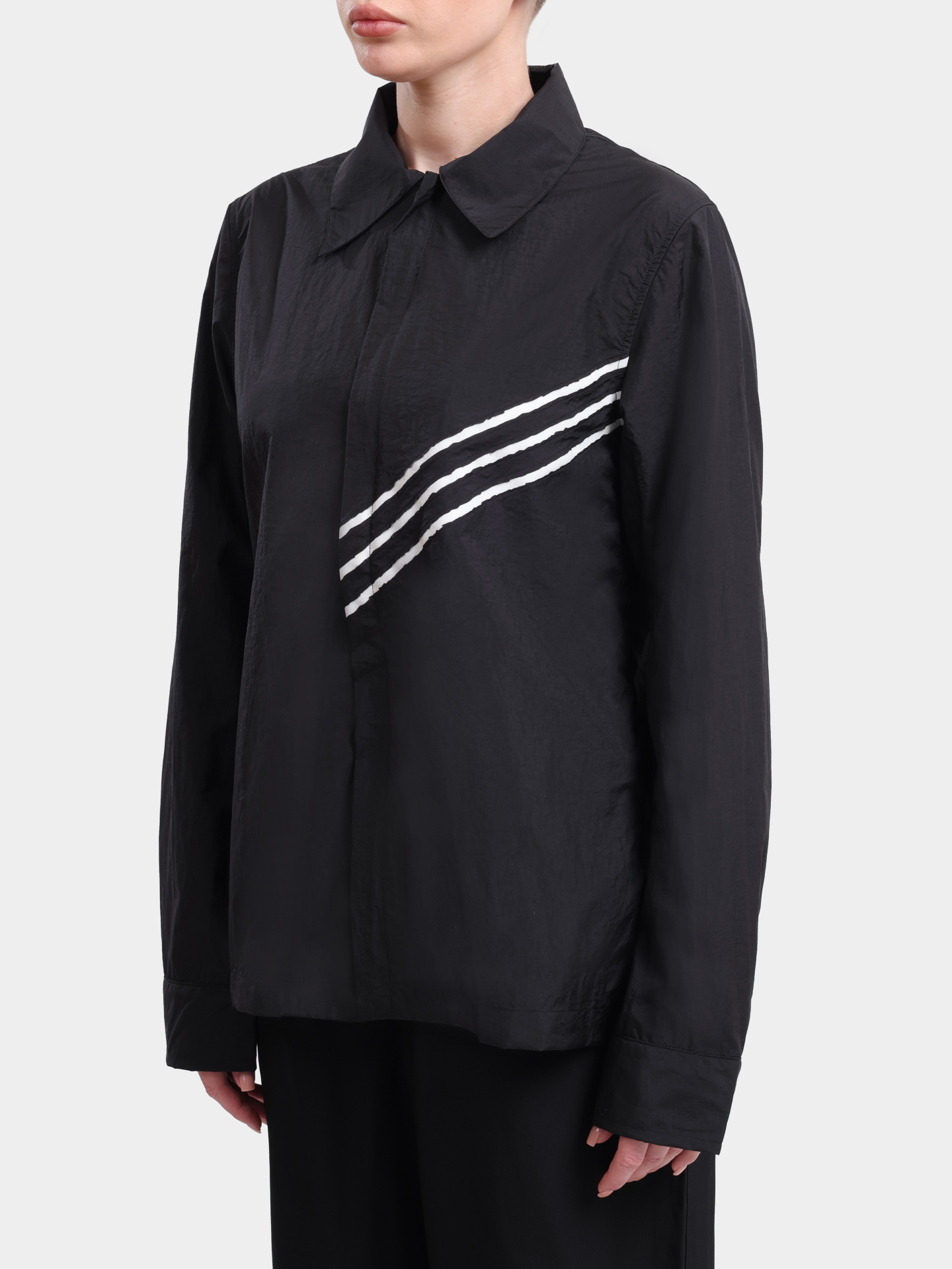 Рубашка Y-3 KF1193 BLACK черная женская на молнии — купить в интернет-магазине Verdistore