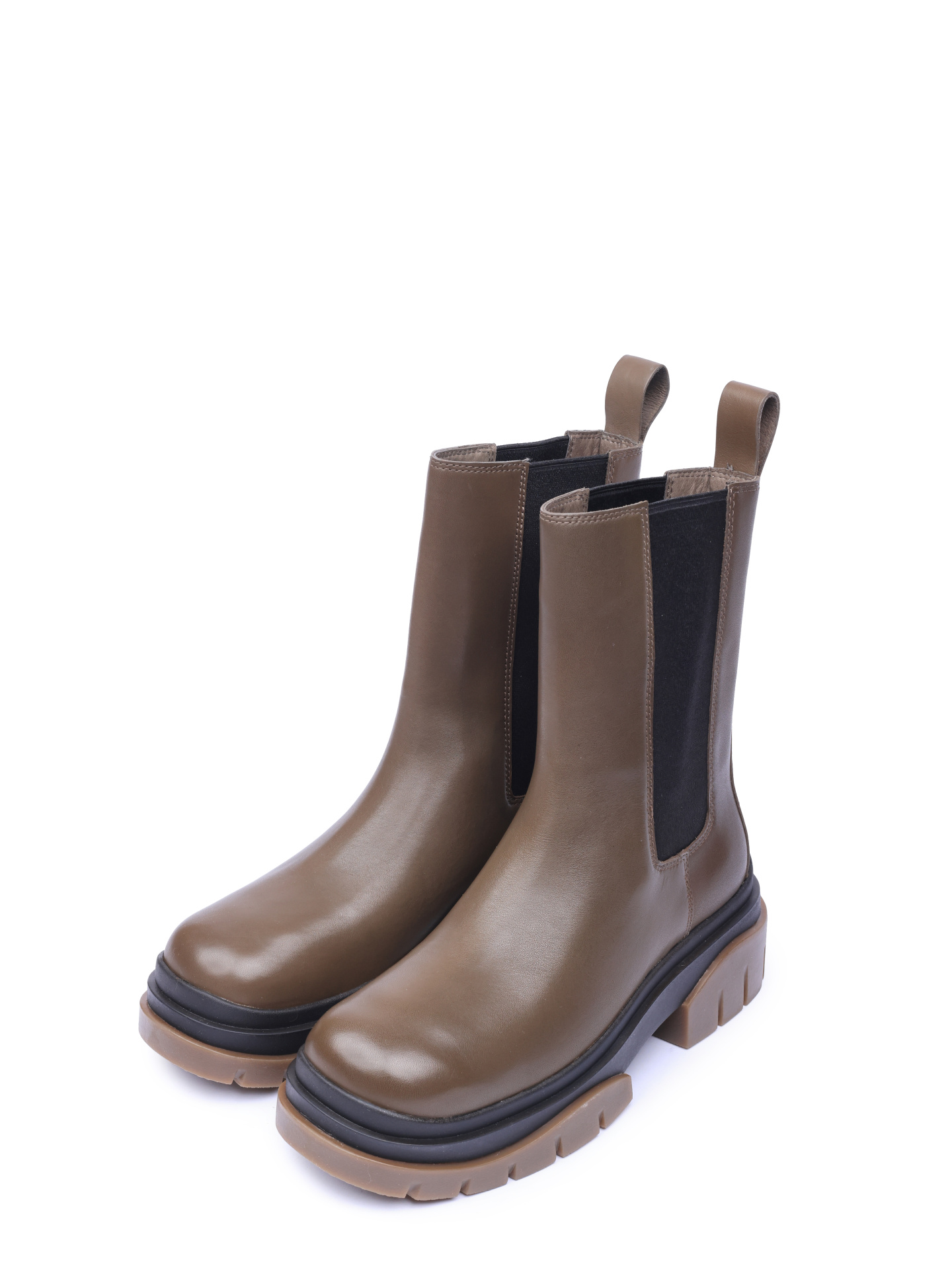 Ботинки ASH STORM 004 коричневые женские на контрастной подошве — купить в интернет-магазине Verdistore