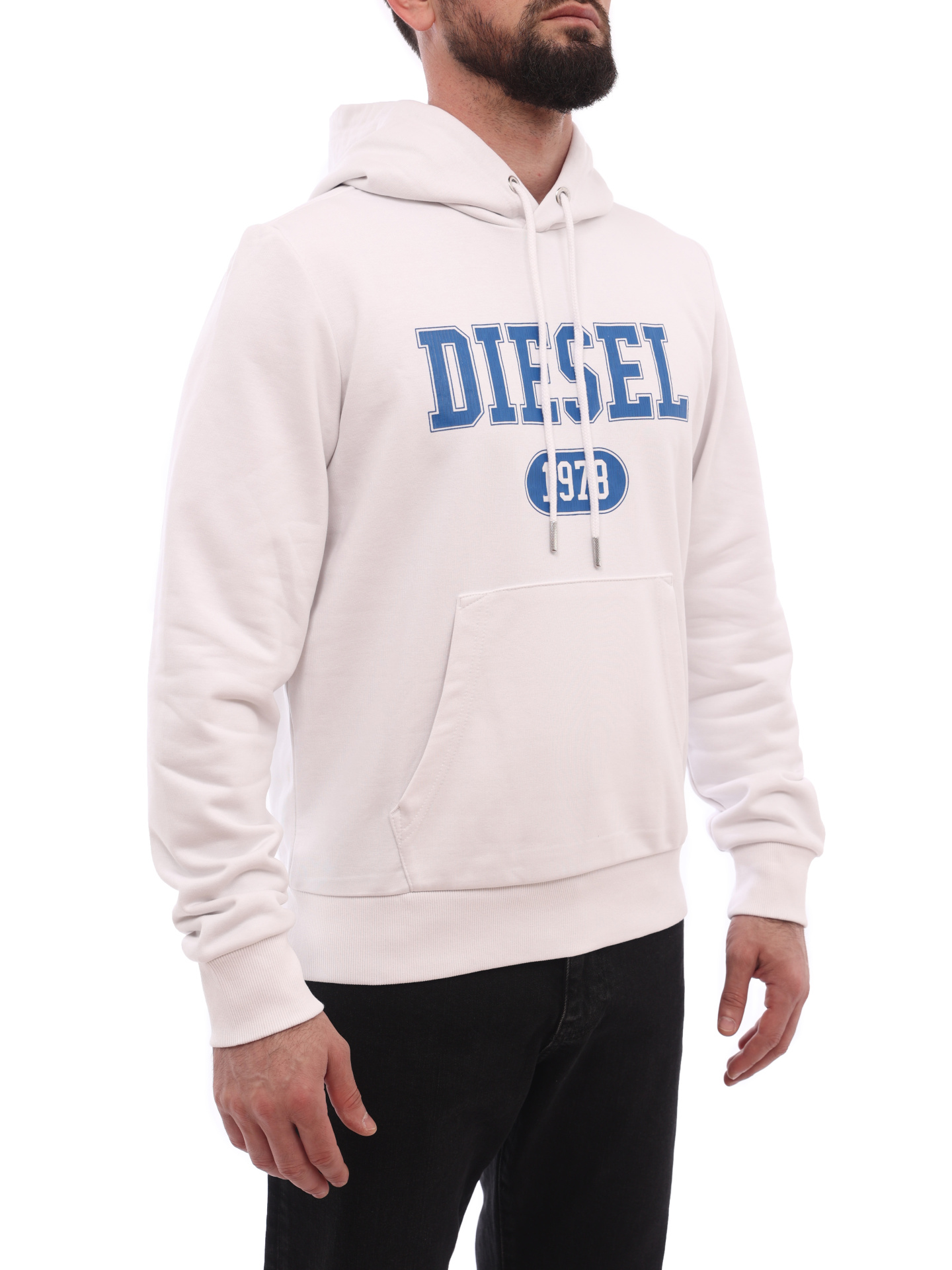 Худи Diesel A038260HAYT100 белое мужское с логотипом — купить в интернет-магазине Verdistore