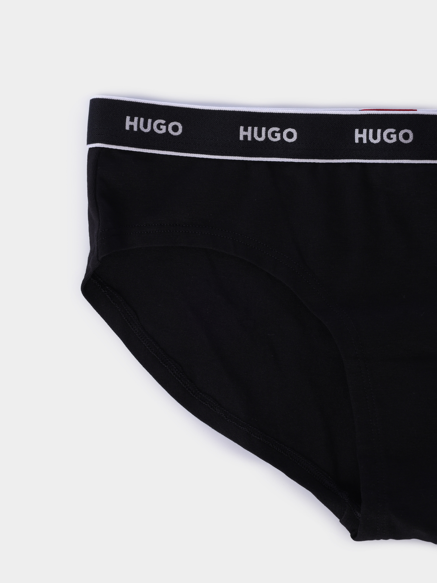 Трусы Hugo BRIEF STRIPE PYP 10240727 01 50510624 001 черные женские с логотипом на поясе — купить в интернет-магазине Verdistore