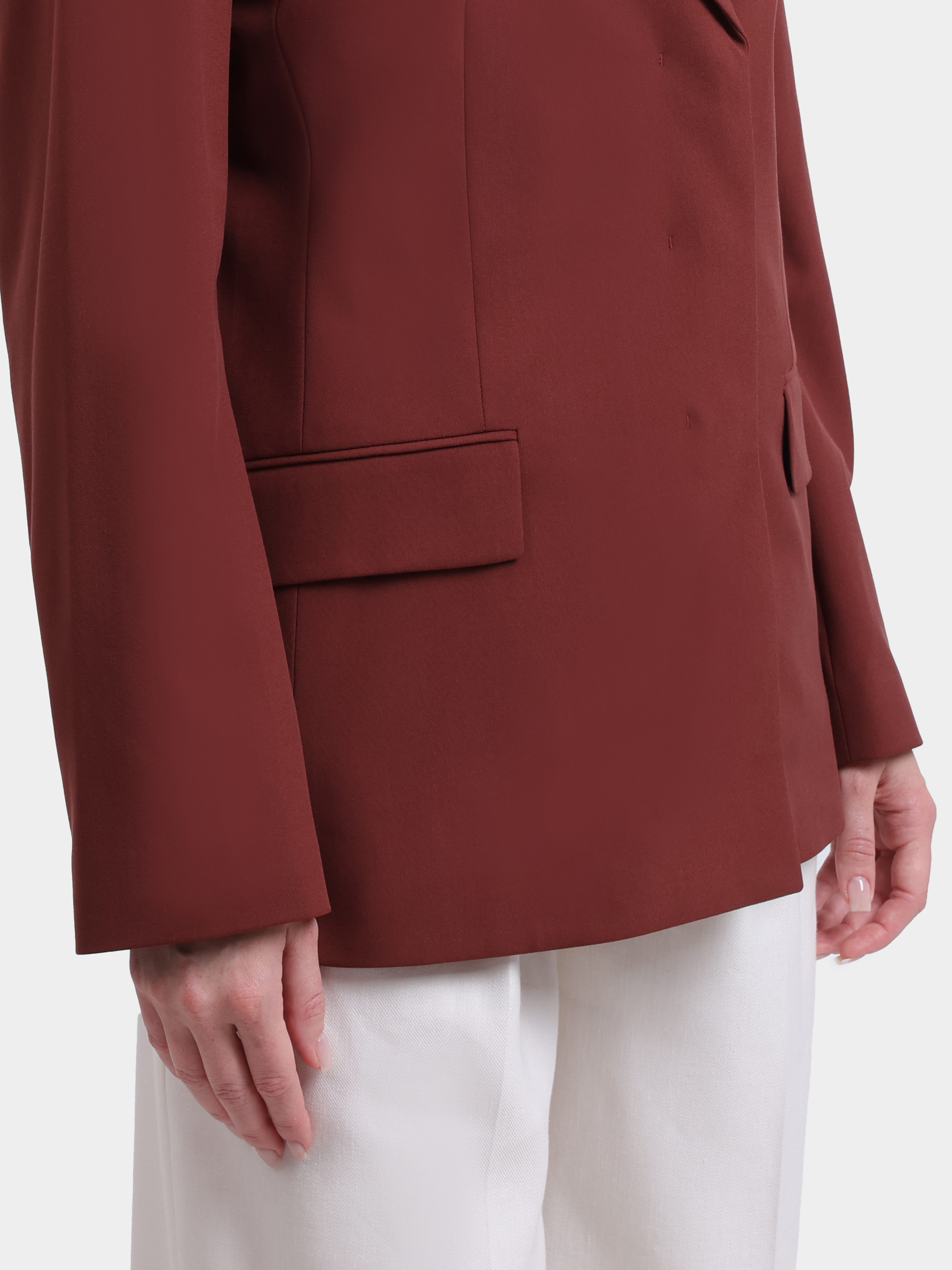 Жакет HUGO RED Aniko 10280855 01 50564153 904 терракотовый женский прямого кроя — купить в интернет-магазине Verdistore