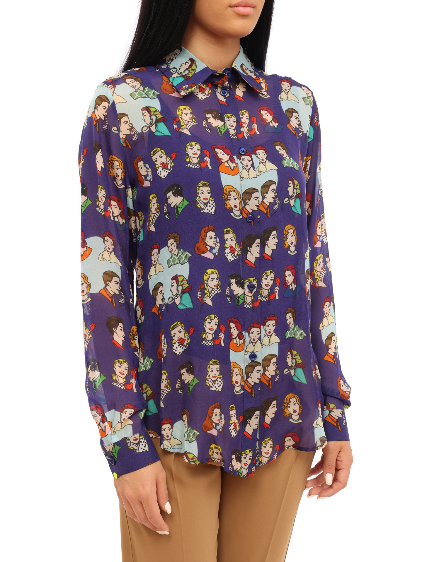 картинка Блузка An Italian Theory C0111 женская с оригинальным принтом от магазина Verdistore