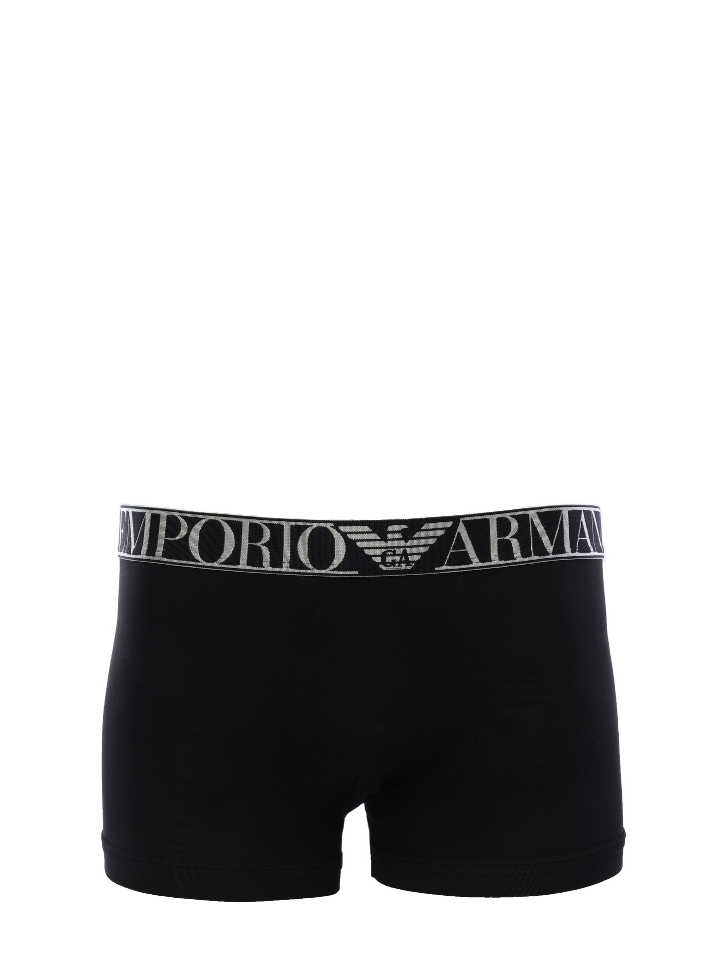 Трусы черные из мягкого трикотажа с логотипом на поясе — купить в интернет-магазине Verdistore