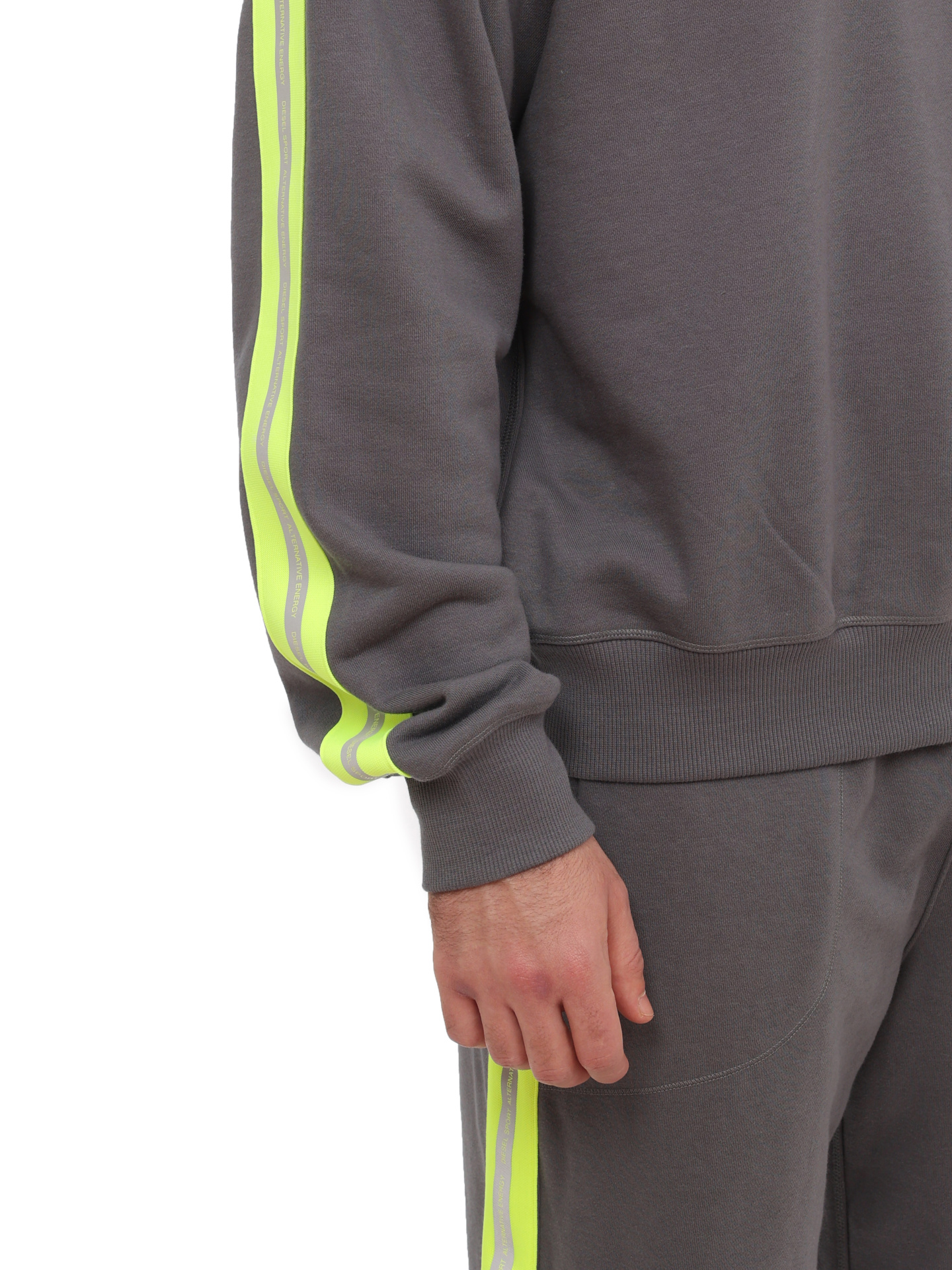 Свитшот Diesel A130730WHAW9DH серый мужской — купить в интернет-магазине Verdistore