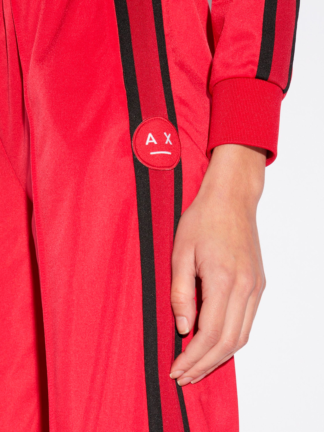 картинка Брюки спортивные Armani Exchange 3GYP77 1452 красные женские с полосками от магазина Verdistore