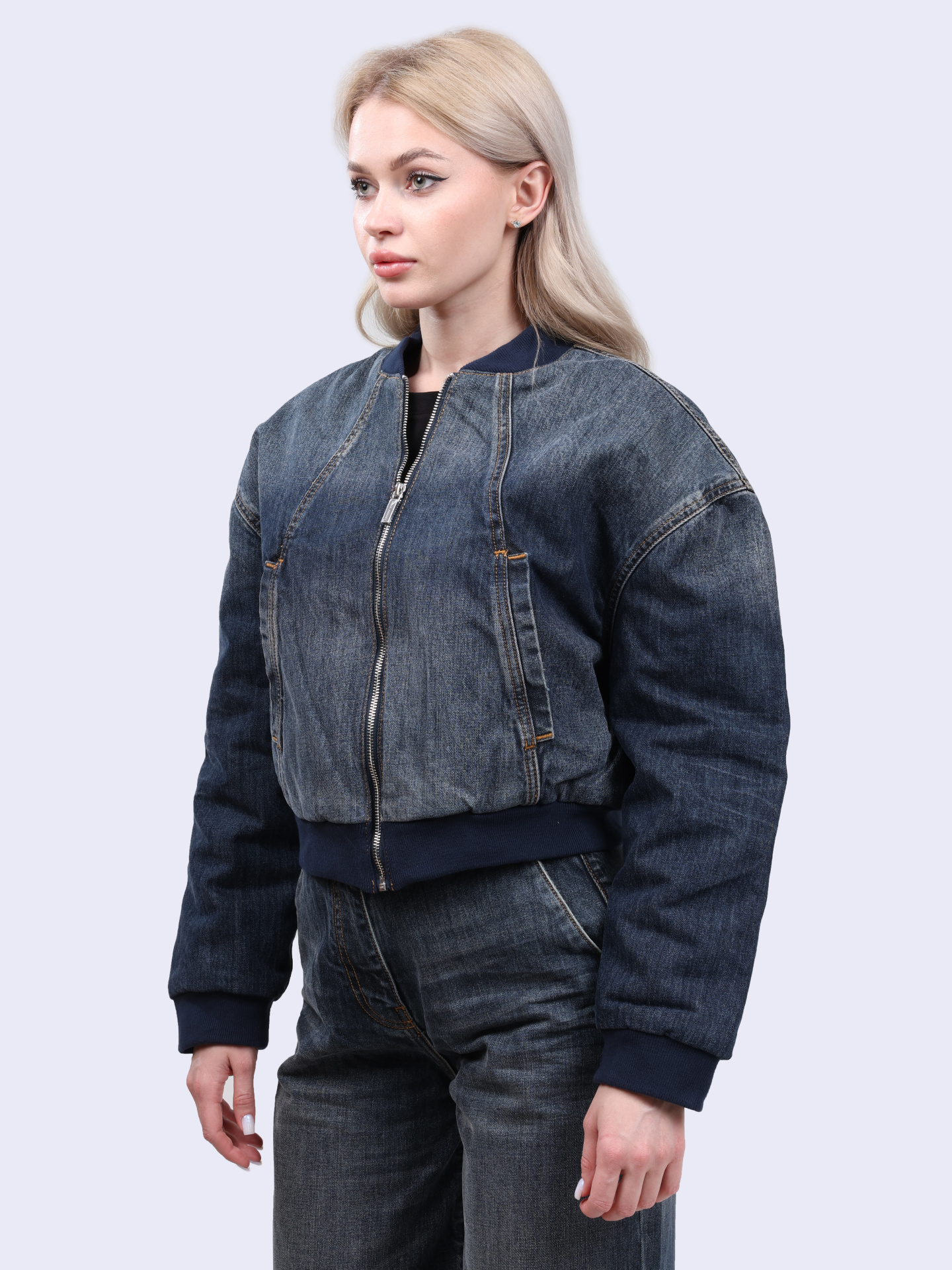 Куртка Armani Exchange 6DYB24 Y18DZ 1500 джинсовая женская укороченная — купить в интернет-магазине Verdistore