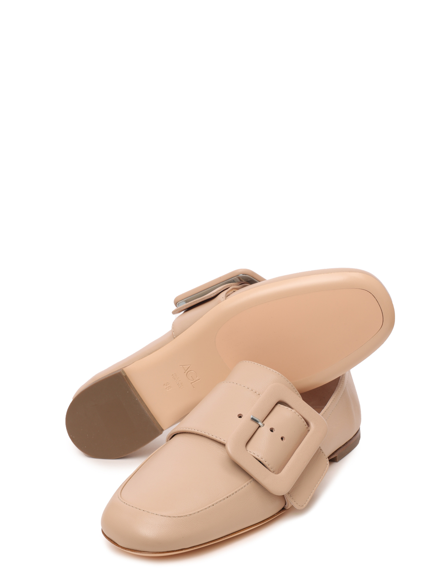 Балетки AGL D834063PCSOFTY 0551 светло-бежевые женские с пряжкой — купить в интернет-магазине Verdistore