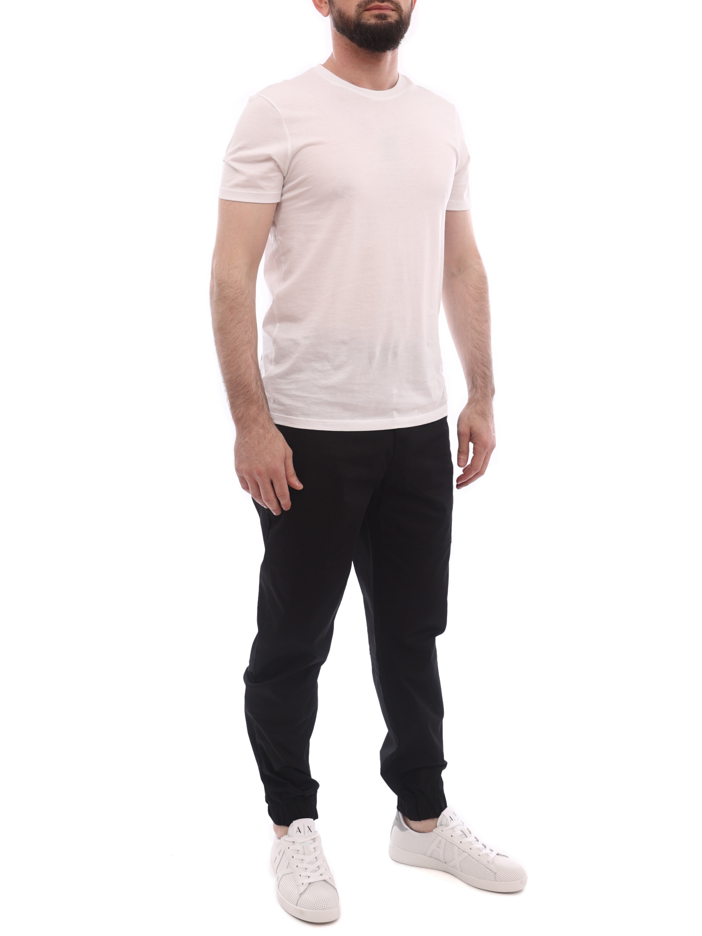 Брюки Armani Exchange 3LZP06 ZNTGZ 1200 черные мужские с эластичными манжетами — купить в интернет-магазине Verdistore