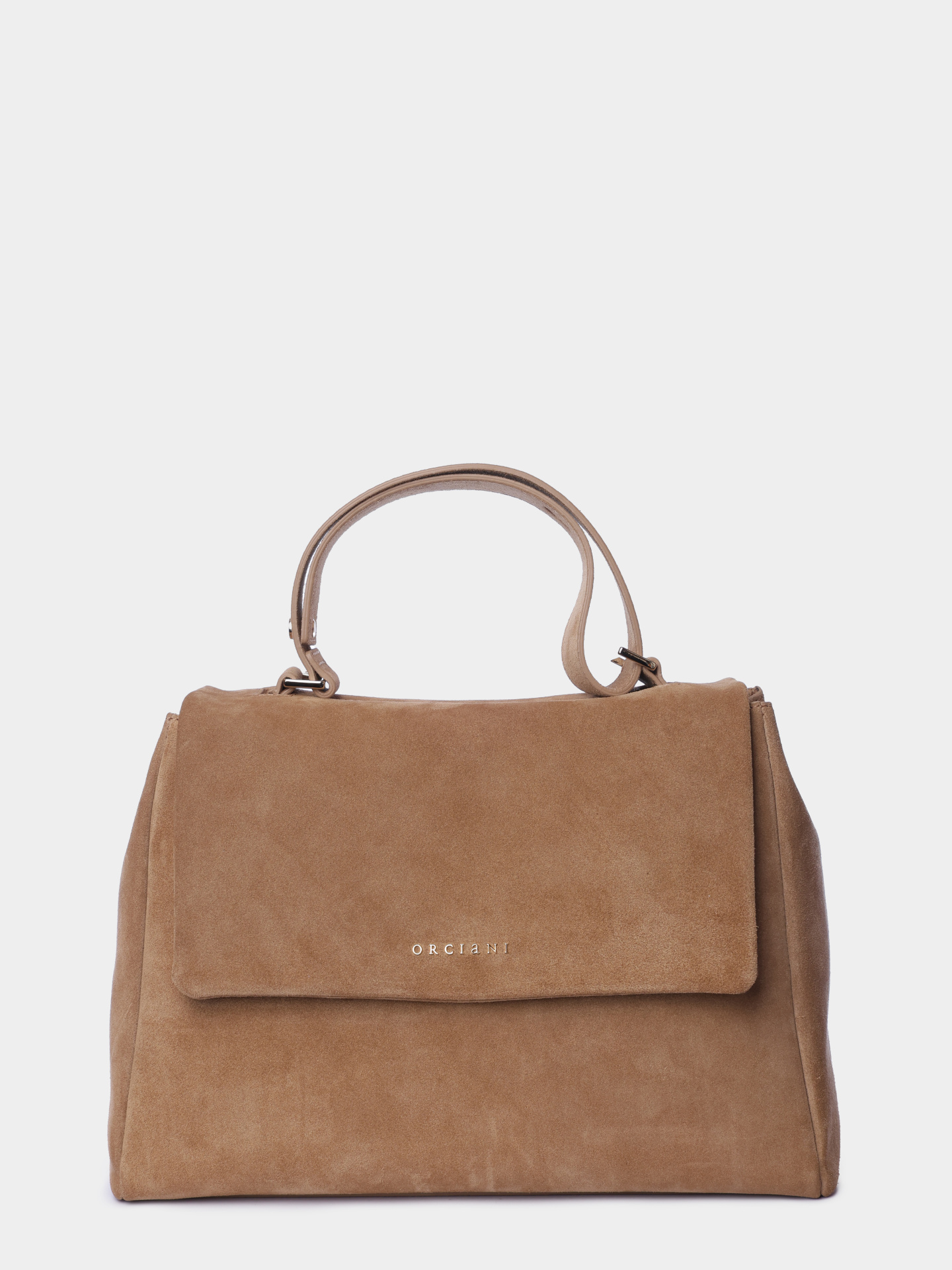 Сумка Orciani BT2006 SEN BIS женская замшевая с маленьким логотипом — купить в интернет-магазине Verdistore