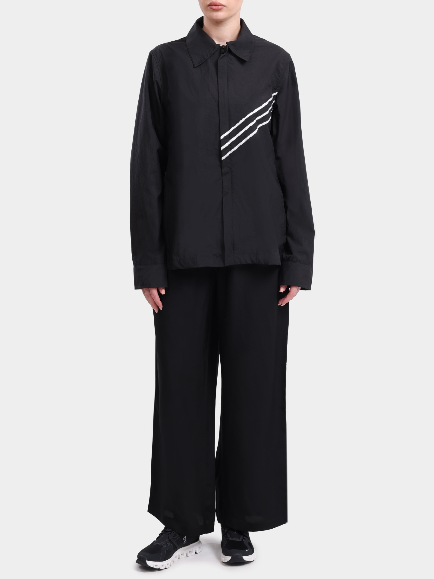 Рубашка Y-3 KF1193 BLACK черная женская на молнии — купить в интернет-магазине Verdistore