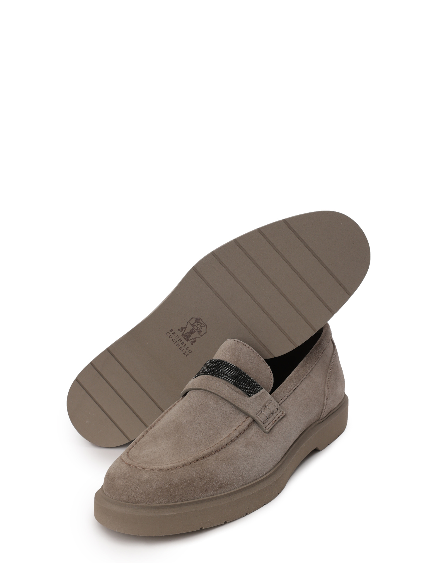 Лоферы Brunello Cucinelli MZSFGB1120 C5859 бежевые женские из замши — купить в интернет-магазине Verdistore