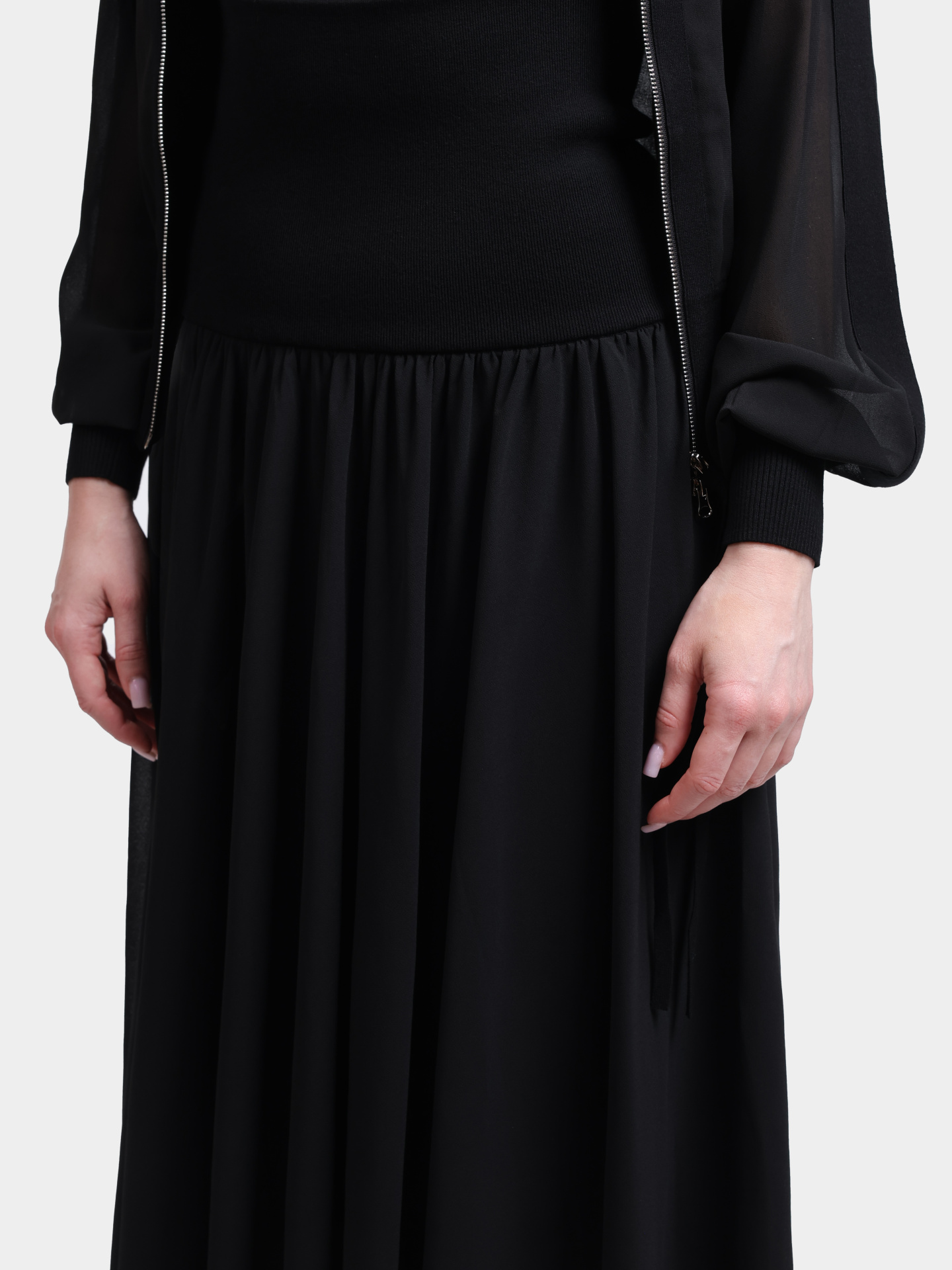 Юбка Marella MLLSTILLA 007 черная женская из легкой струящейся ткани — купить в интернет-магазине Verdistore