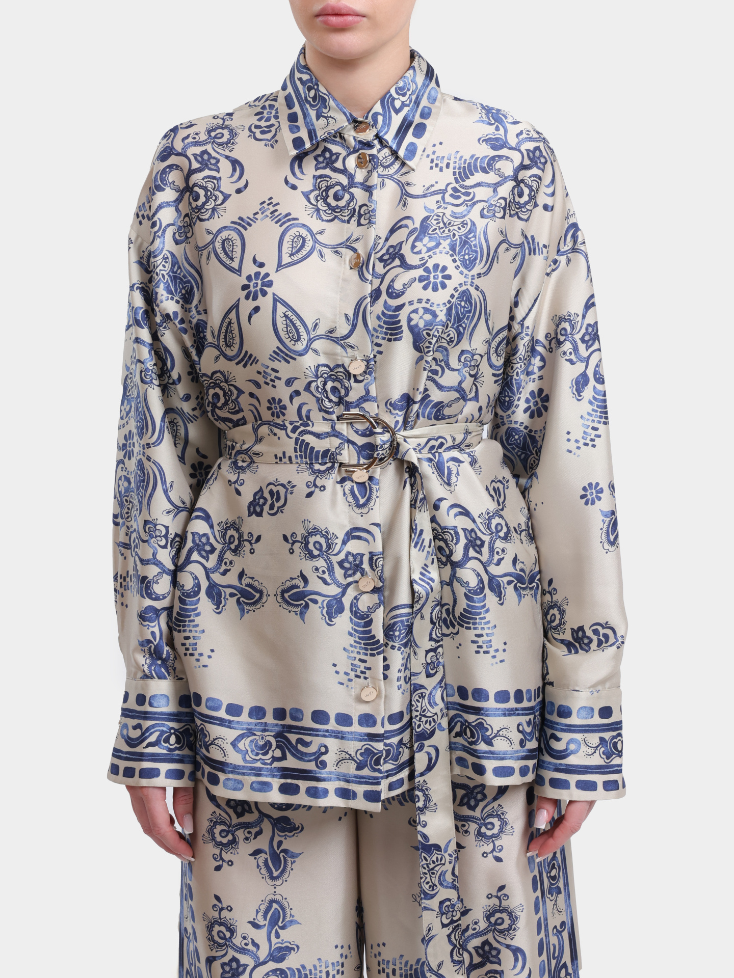 Блуза Liu-Jo BLACK LABEL CA6229 TS555 P9652 женская с цветочным принтом — купить в интернет-магазине Verdistore