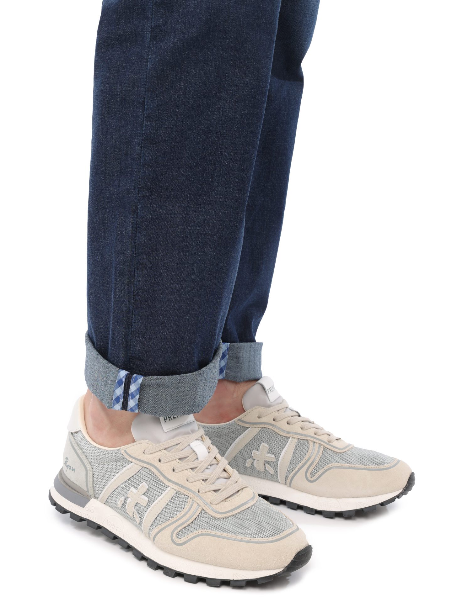 Кроссовки комбинированные с приподнятым носком и логотипом сбоку — купить в интернет-магазине Verdistore