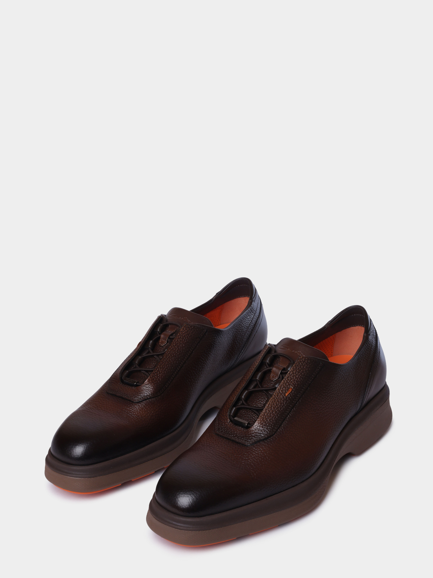 Оксфорды Santoni MGEG19170TTAXNGST50 кожаные мужские — купить в интернет-магазине Verdistore