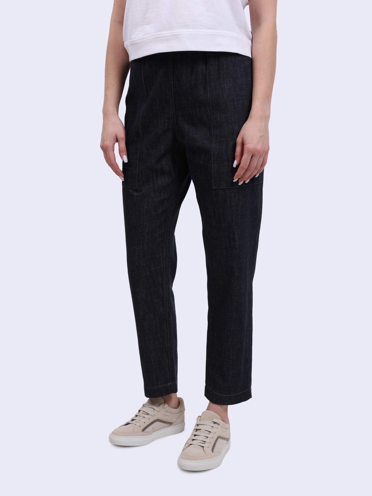Джинсы Brunello Cucinelli M0F28P5521 C900 темно-синие женские — купить в интернет-магазине Verdistore