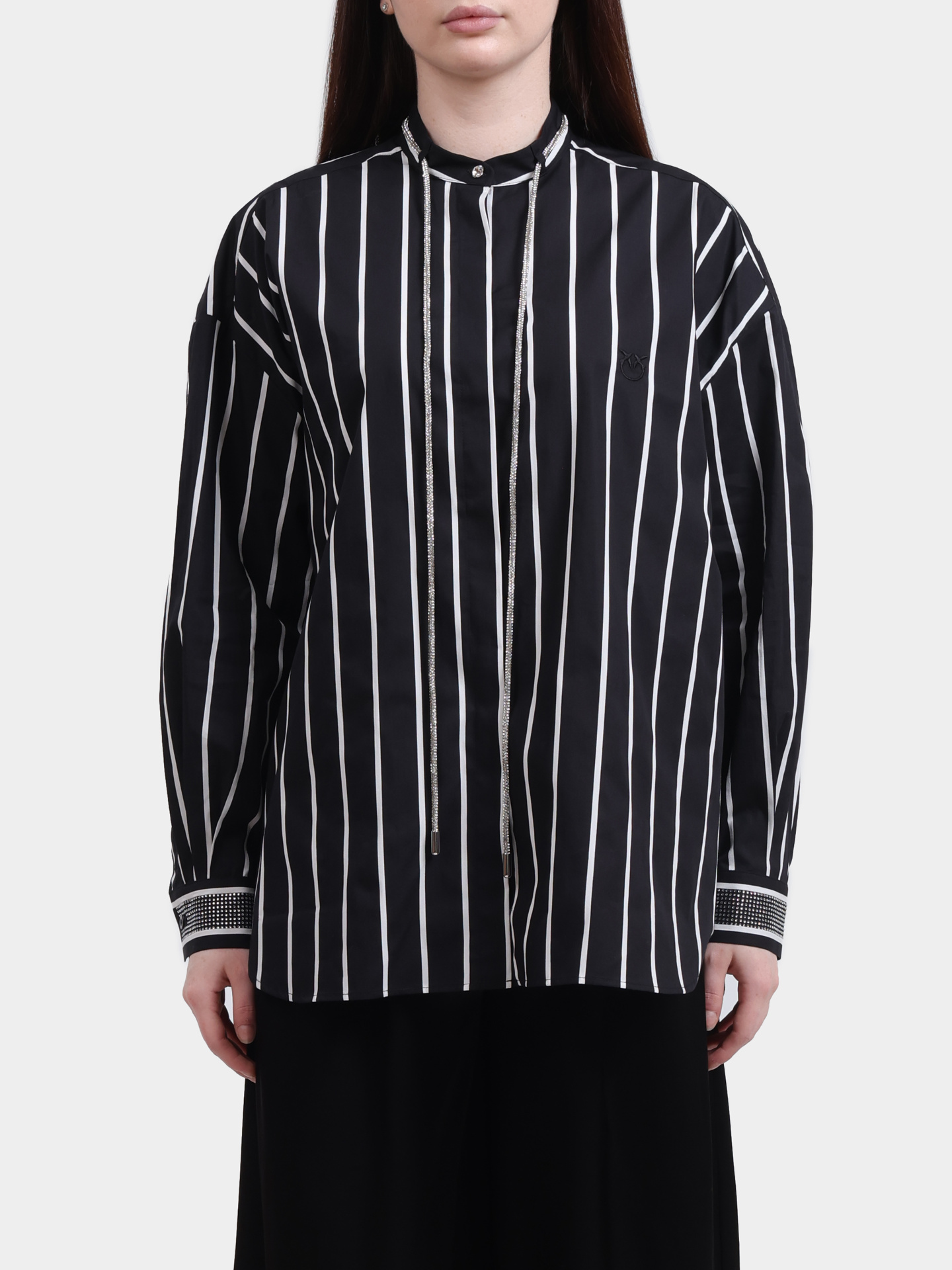 Рубашка Pinko 105606 A2TB ZZ2 хлопковая женская в полоску — купить в интернет-магазине Verdistore