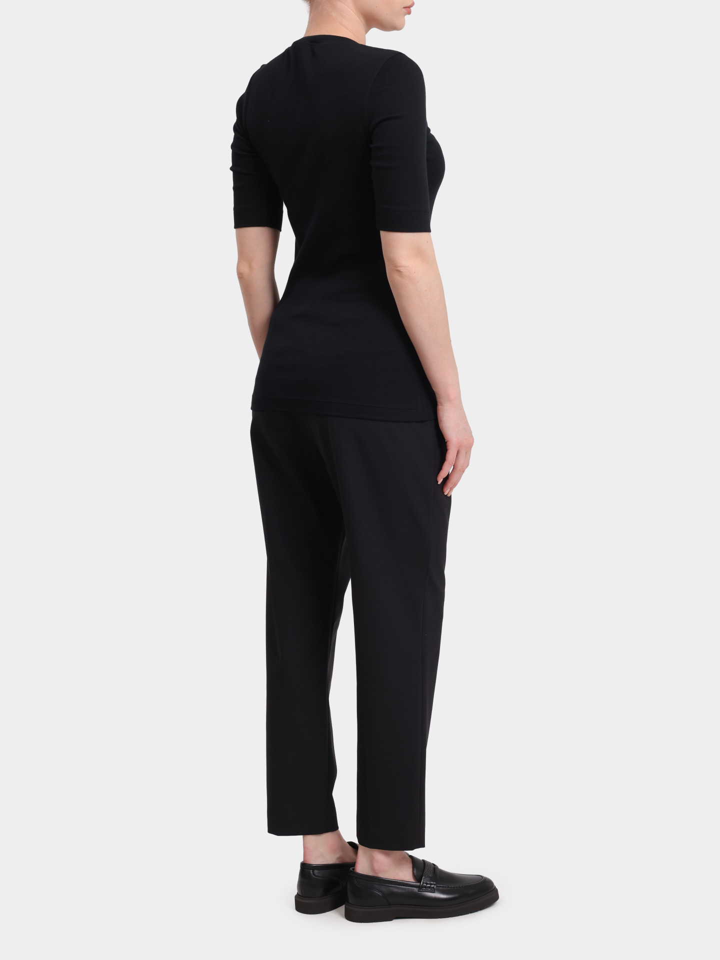 Футболка Brunello Cucinelli M0TC8EL692 C101 черная женская из хлопка — купить в интернет-магазине Verdistore