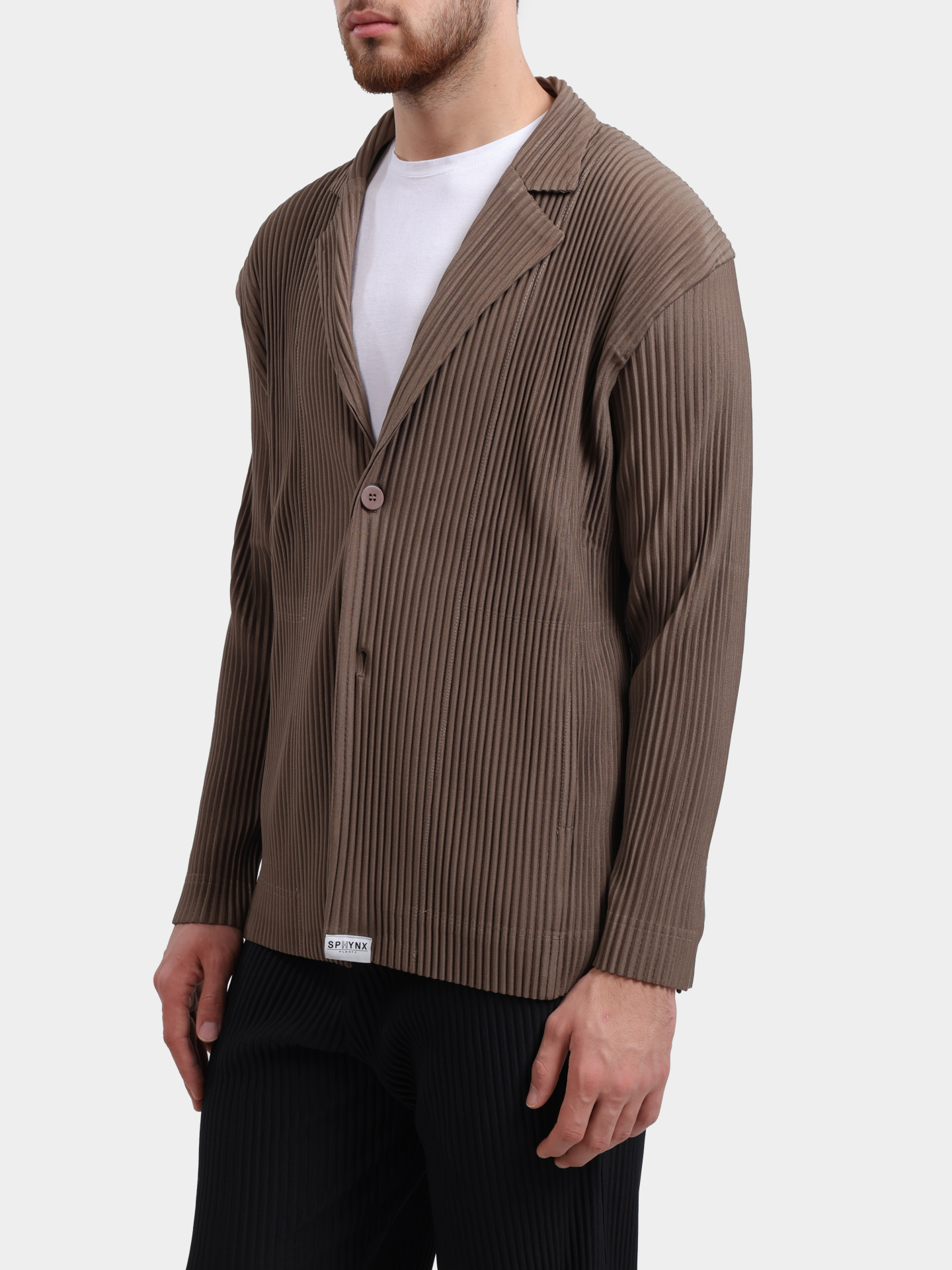 Пиджак Sphynx pleats 3876-2 коричневый мужской плиссерованный — купить в интернет-магазине Verdistore