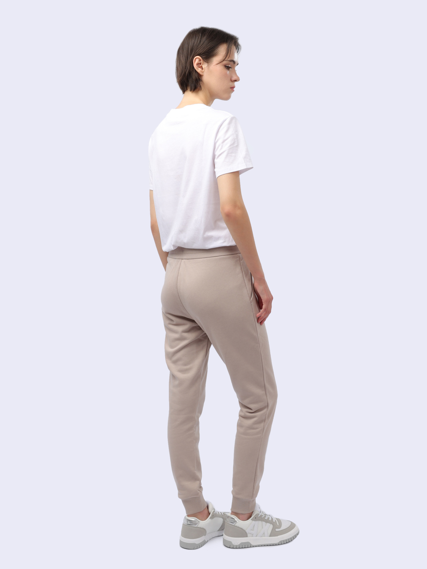 картинка Брюки спортивные Armani Exchange 8NYPBA YJE5Z 1786 бежевые женские от магазина Verdistore