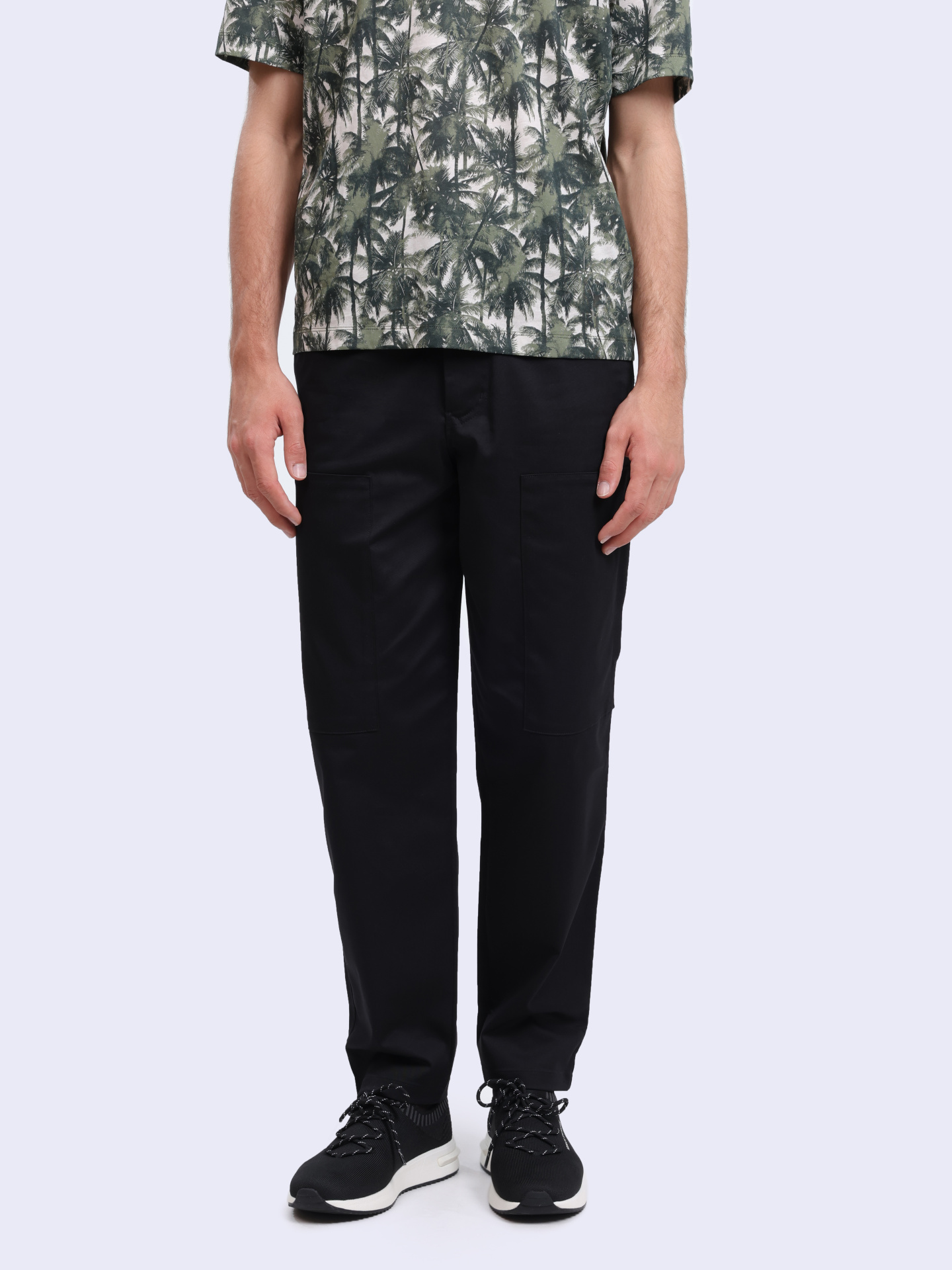 Брюки Armani Exchange 6KZP37 ZNTGZ 1200 черные мужские с накладными карманами — купить в интернет-магазине Verdistore