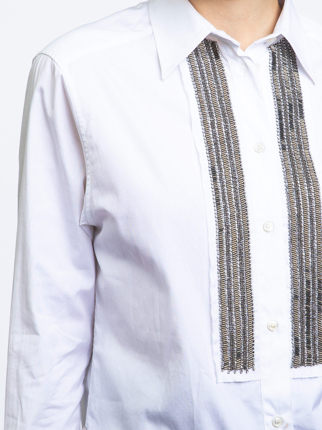 Рубашка Barbara Bui 1402 белая женская с вышивкой — купить в интернет-магазине Verdistore